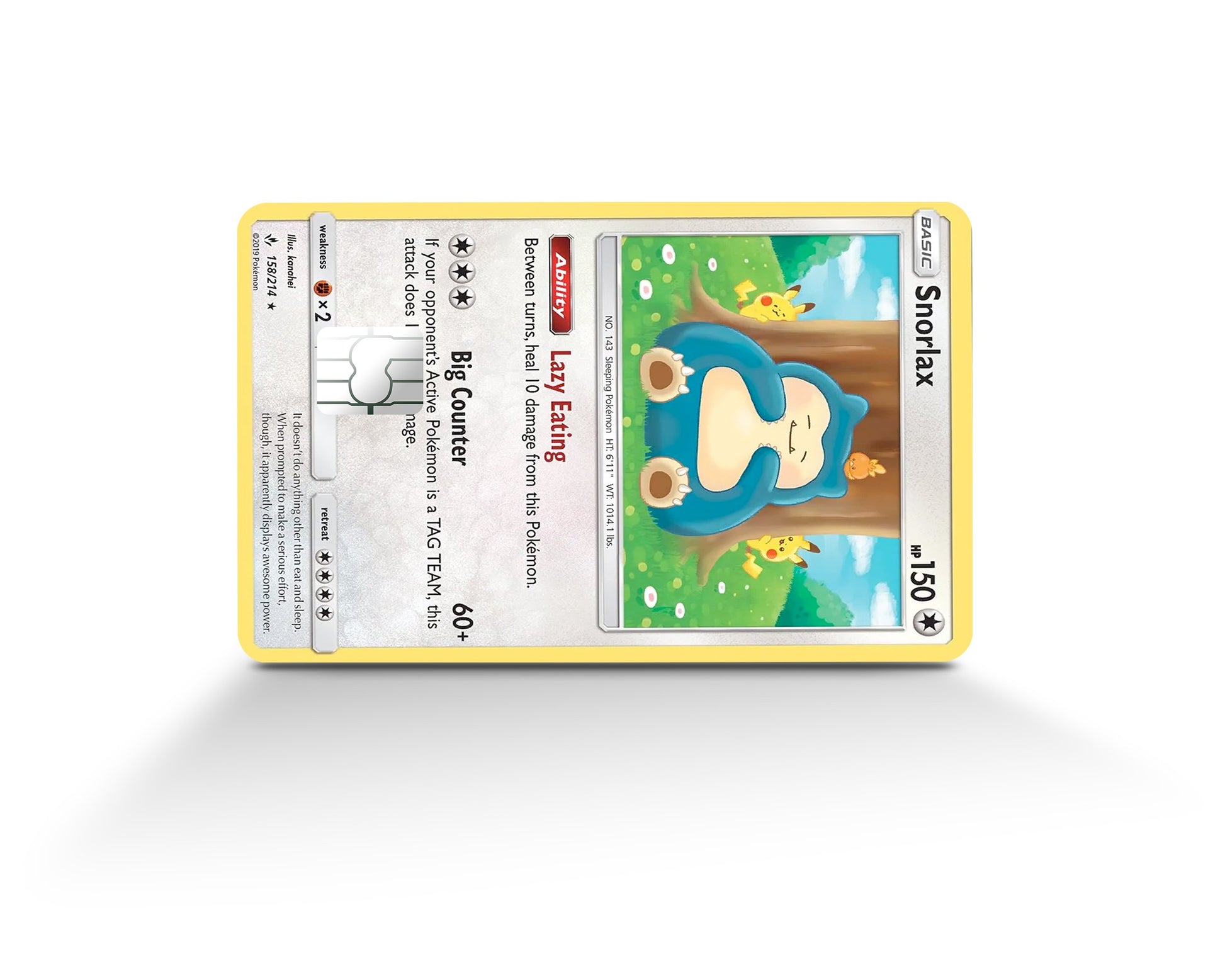 Anime Town Creations Credit Card Lazy Snorlax Pokemon Full Skins - Anime Pokemon Credit Card Skin