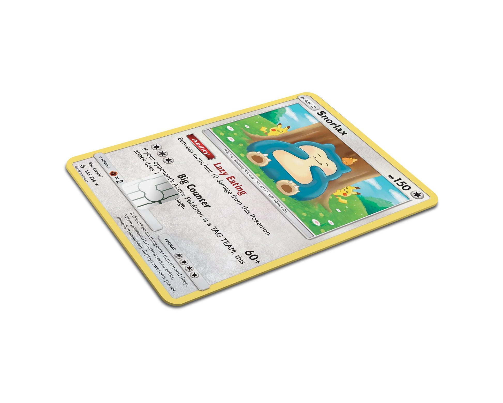 Anime Town Creations Credit Card Lazy Snorlax Pokemon Full Skins - Anime Pokemon Credit Card Skin