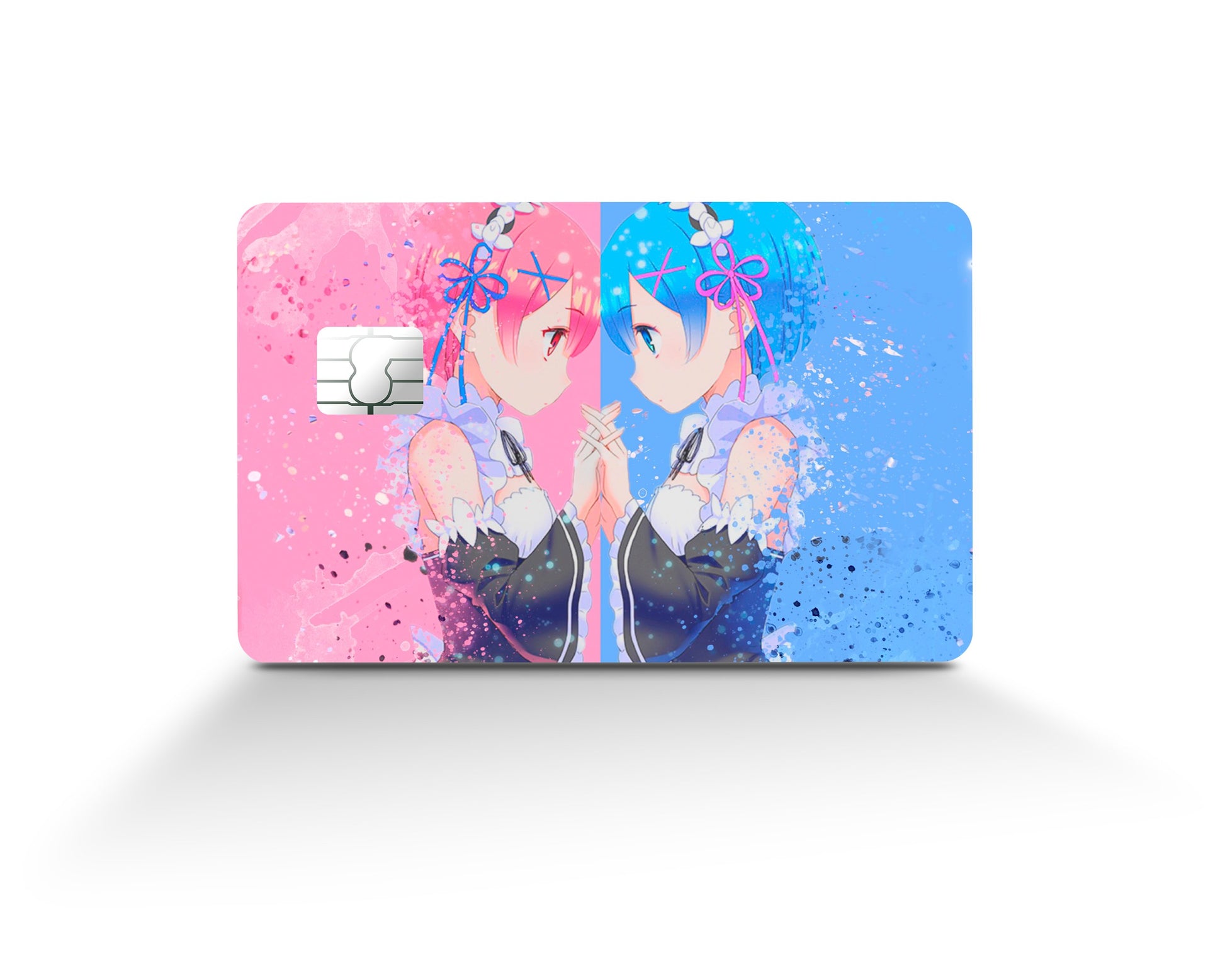 Anime Town Creations Credit Card Rem & Ram Full Skins - Anime Re: Zero Credit Card Skin
