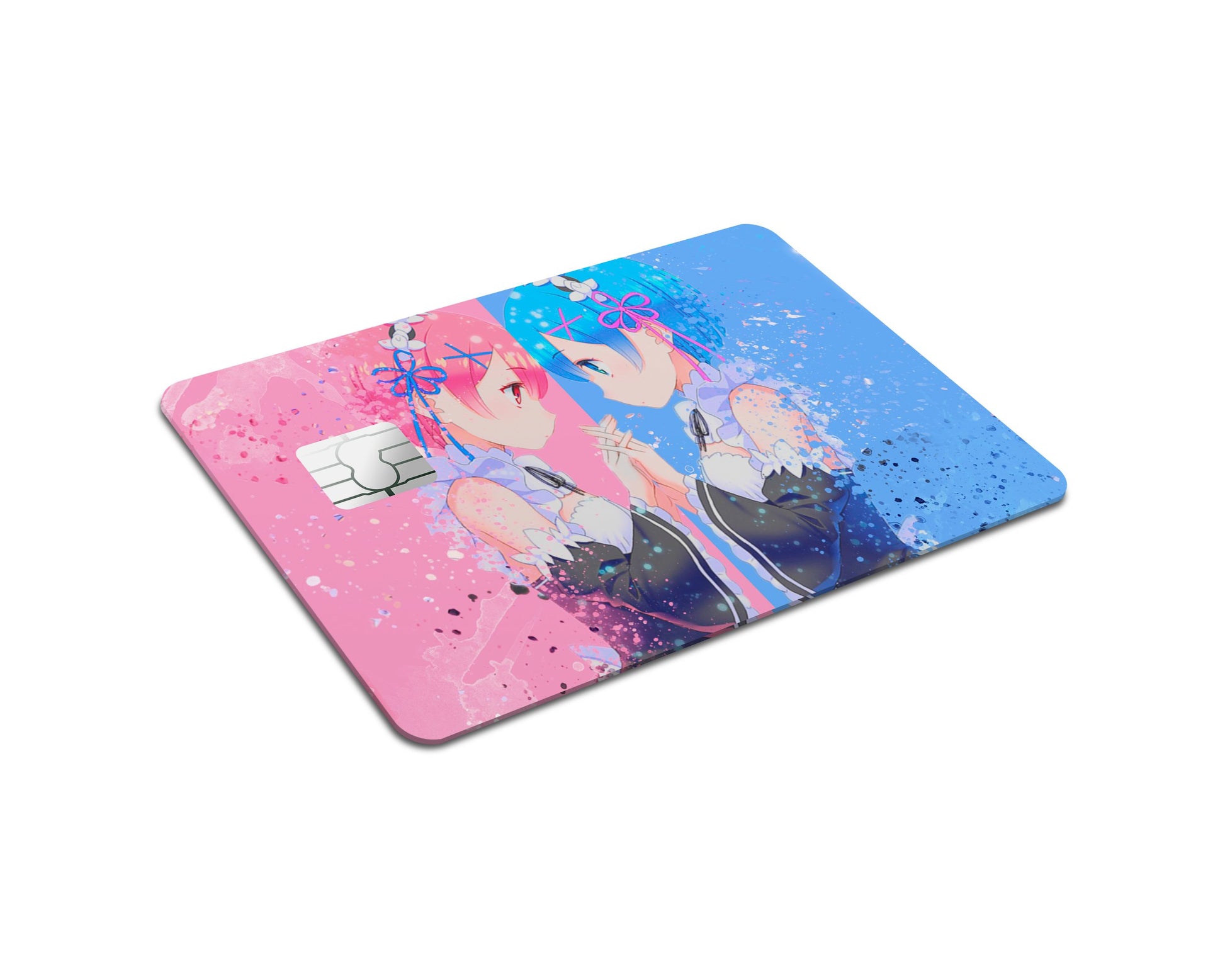 Anime Town Creations Credit Card Rem & Ram Full Skins - Anime Re: Zero Credit Card Skin