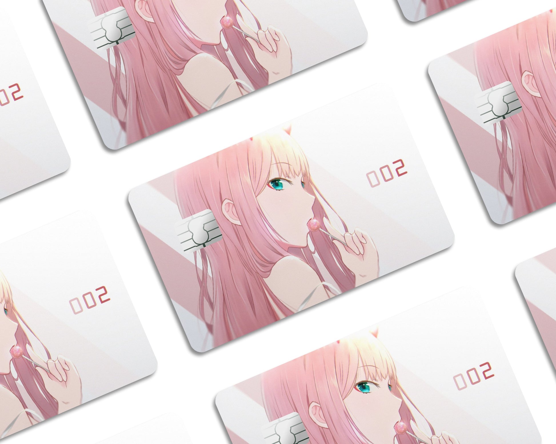 Anime Town Creations Credit Card Zero Two 002 Half Skins - Anime Darling in the Franxx Credit Card Skin