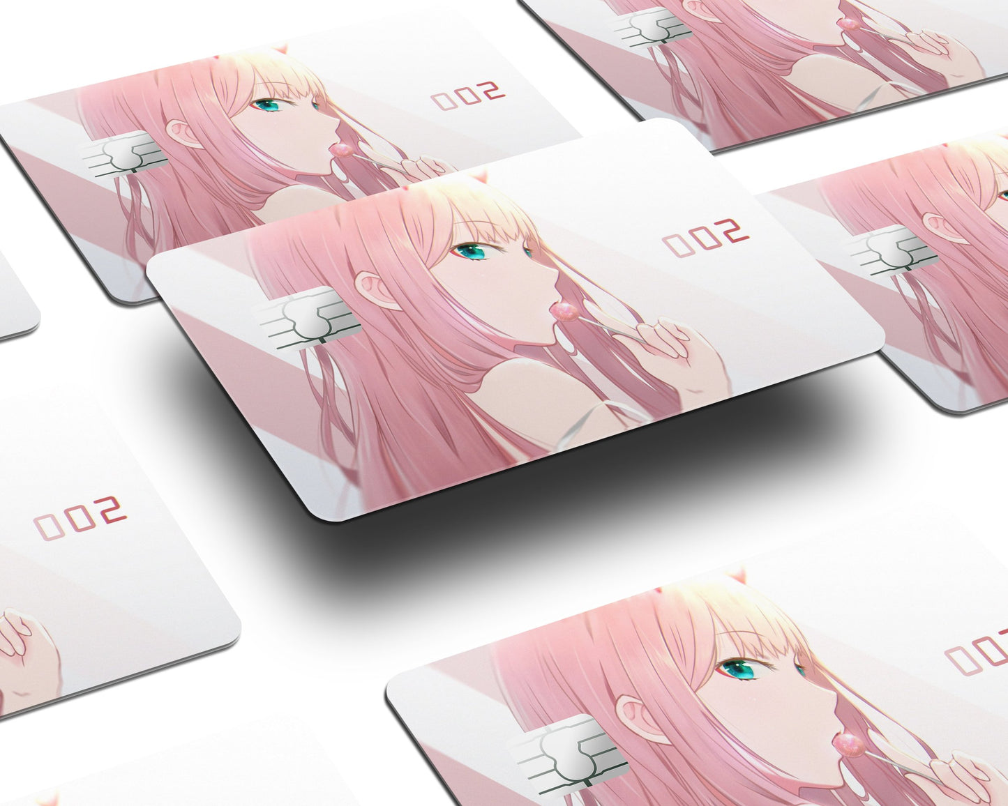Anime Town Creations Credit Card Zero Two 002 Half Skins - Anime Darling in the Franxx Credit Card Skin