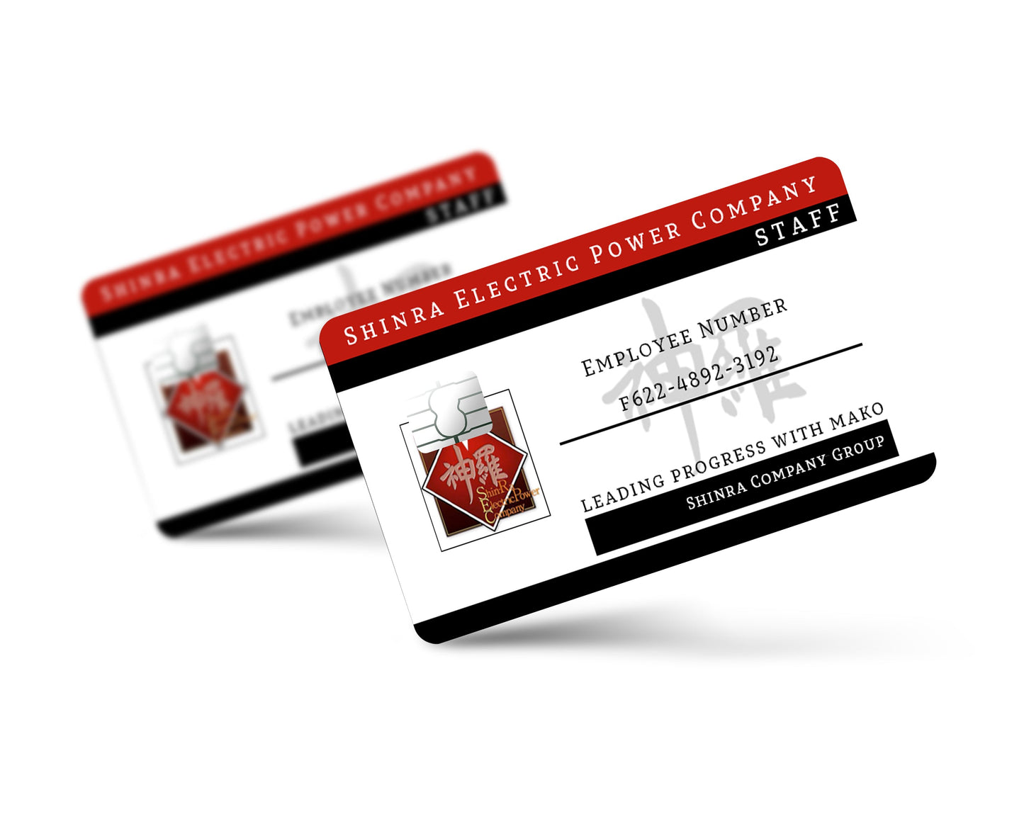 Anime Town Creations Credit Card Final Fantasy Shinra Employee ID Card Full Skins - Anime Final Fantasy Credit Card Skin