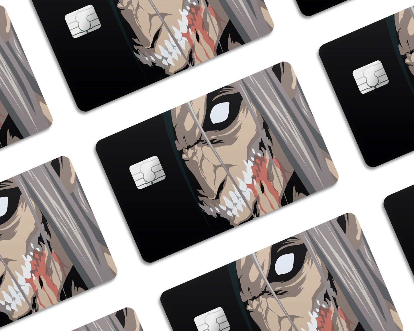 Anime Town Creations Credit Card Attack on Titan Attack Titan Minimalist Half Skins - Anime Attack on Titan Credit Card Skin