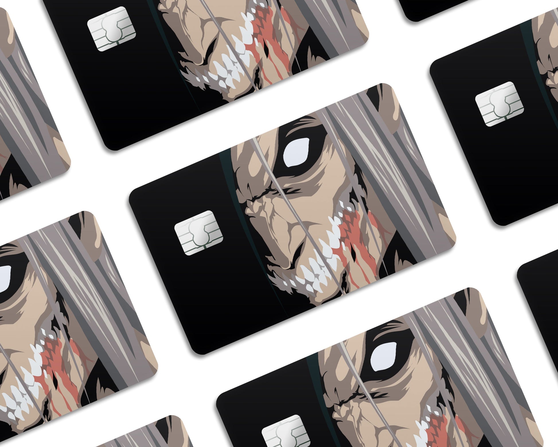Anime Town Creations Credit Card Attack on Titan Attack Titan Minimalist Half Skins - Anime Attack on Titan Credit Card Skin