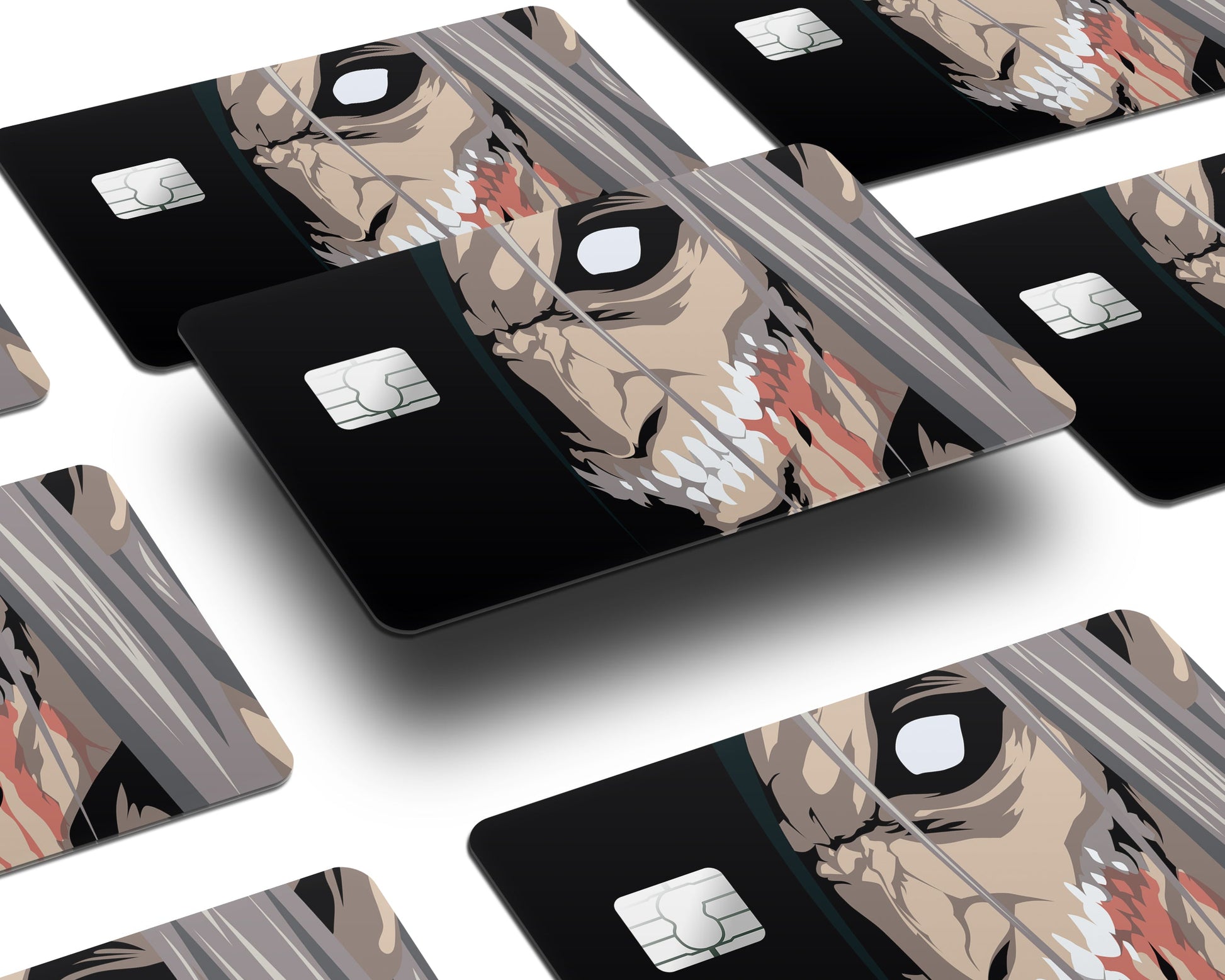 Anime Town Creations Credit Card Attack on Titan Attack Titan Minimalist Half Skins - Anime Attack on Titan Credit Card Skin