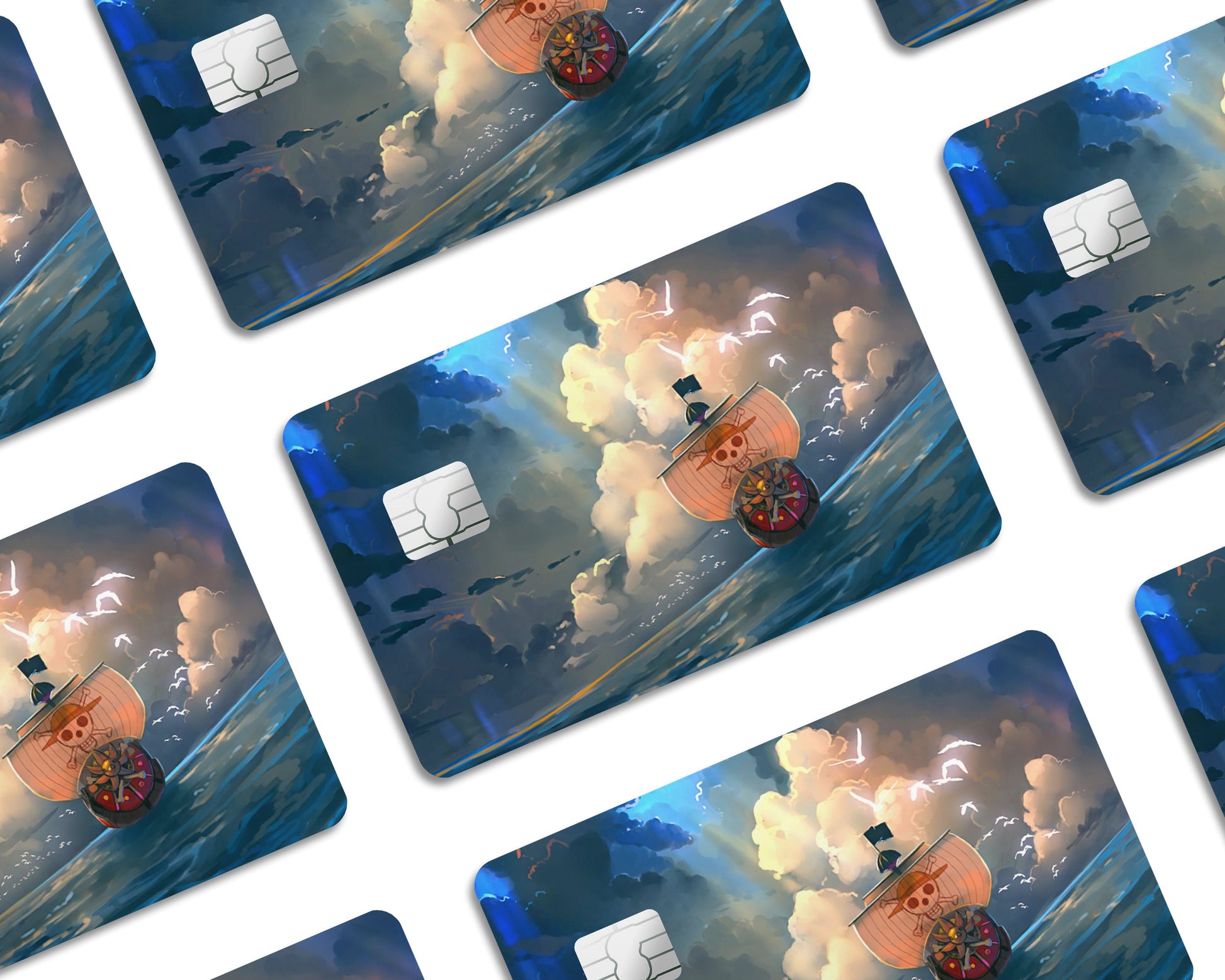 Anime Town Creations Credit Card One Piece A Thousand Sunny Half Skins - Anime One Piece Credit Card Skin