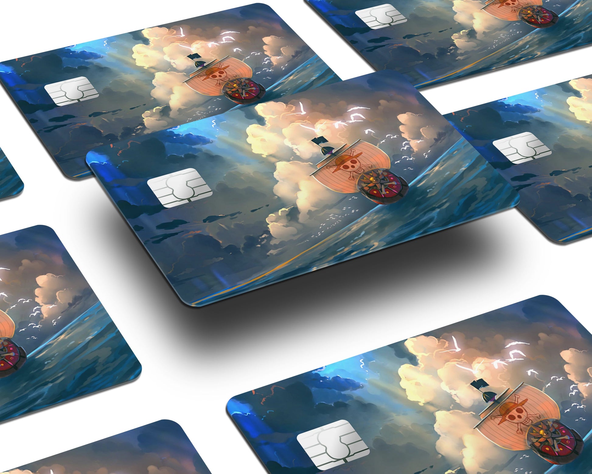 Anime Town Creations Credit Card One Piece A Thousand Sunny Half Skins - Anime One Piece Credit Card Skin