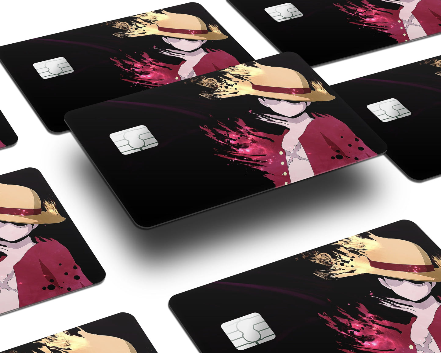 Anime Town Creations Credit Card One Piece Luffy Fade Half Skins - Anime One Piece Credit Card Skin
