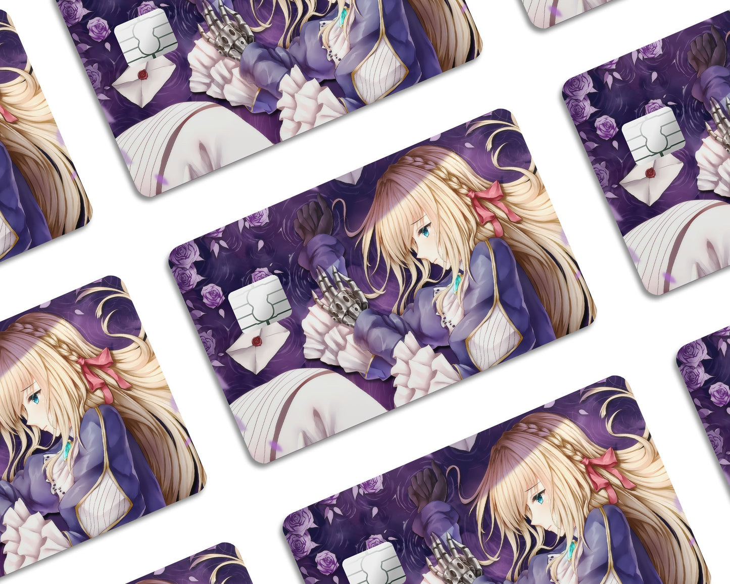 Anime Town Creations Credit Card Violet Evergarden Half Skins - Anime Violet Evergarden Credit Card Skin