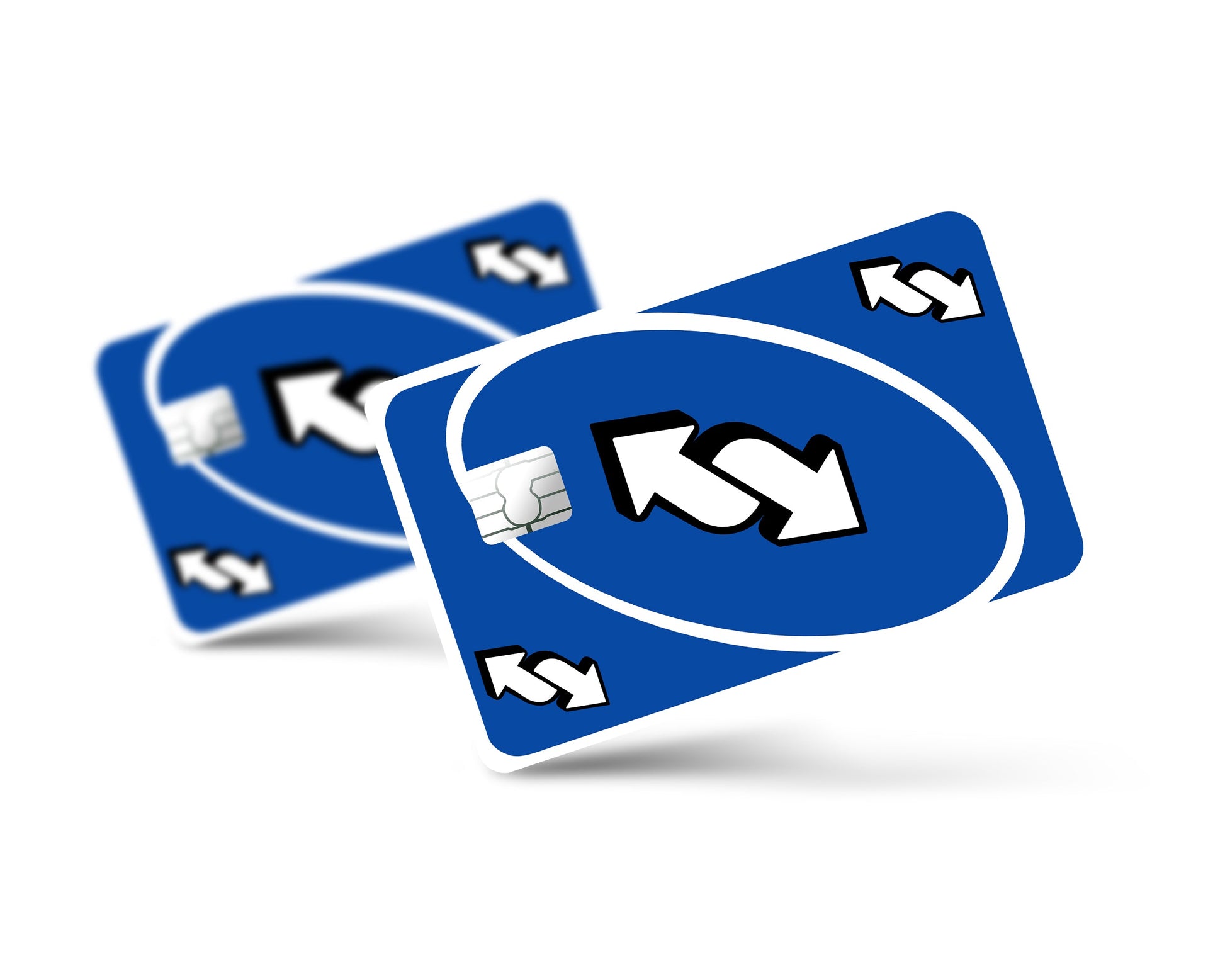 uno card sleeves Uno Reverse Blue Credit Card Credit Card Skin – Anime Town Creations