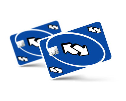 Anime Town Creations Credit Card Uno Reverse Blue Full Skins - Anime Quote Credit Card Skin
