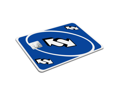 Anime Town Creations Credit Card Uno Reverse Blue Full Skins - Anime Quote Credit Card Skin