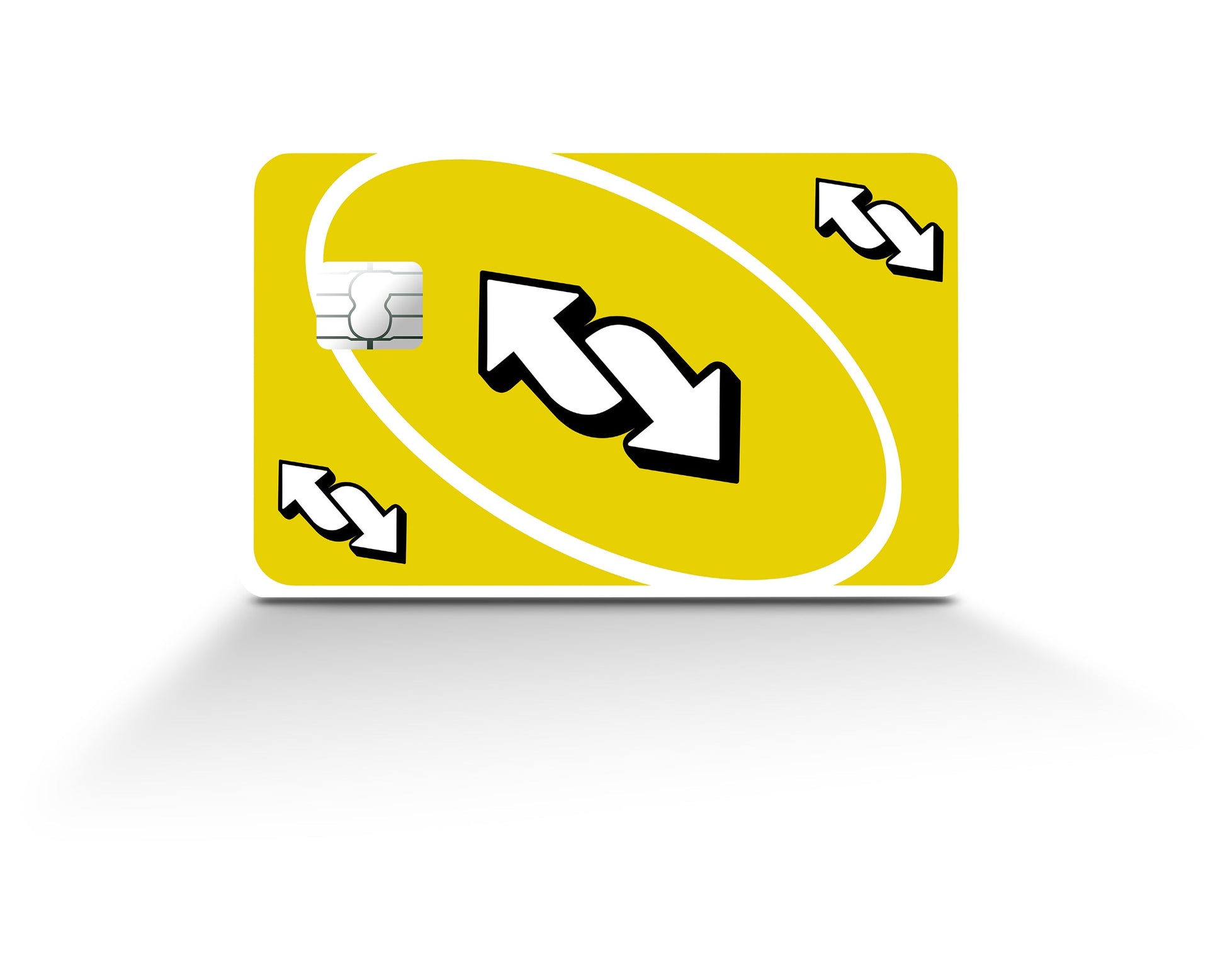 Anime Town Creations Credit Card Uno Reverse Yellow Full Skins - Anime Quote Credit Card Skin