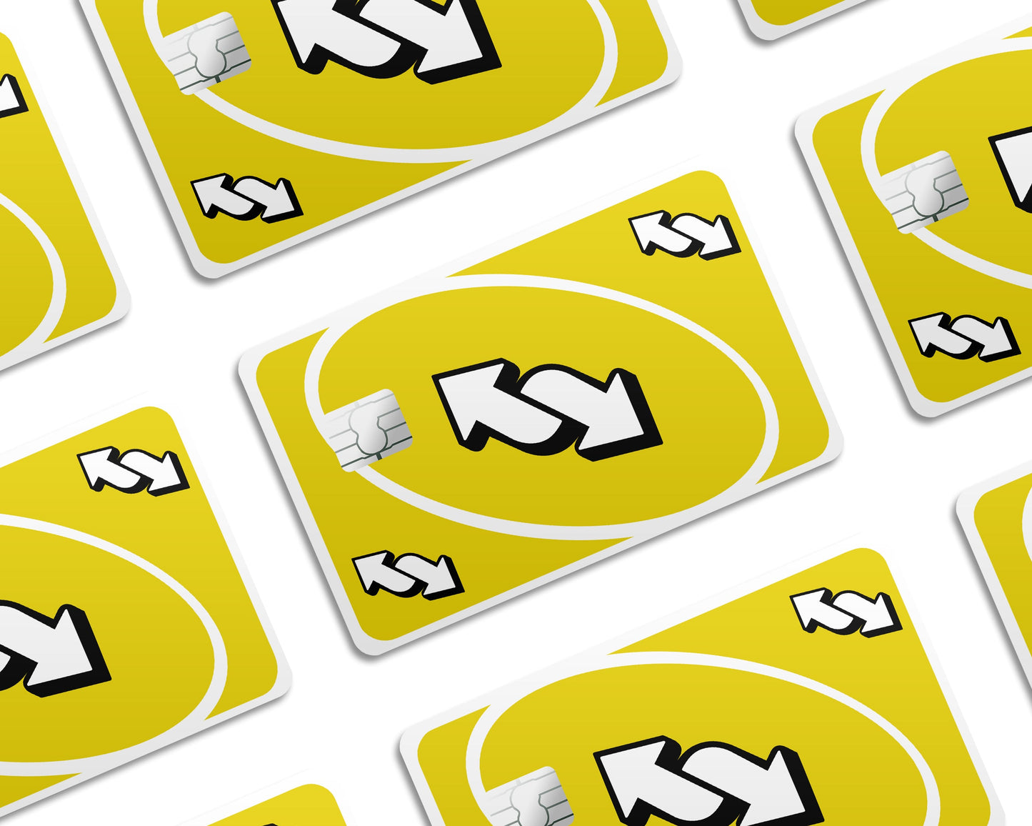 Anime Town Creations Credit Card Uno Reverse Yellow Half Skins - Anime Quote Credit Card Skin