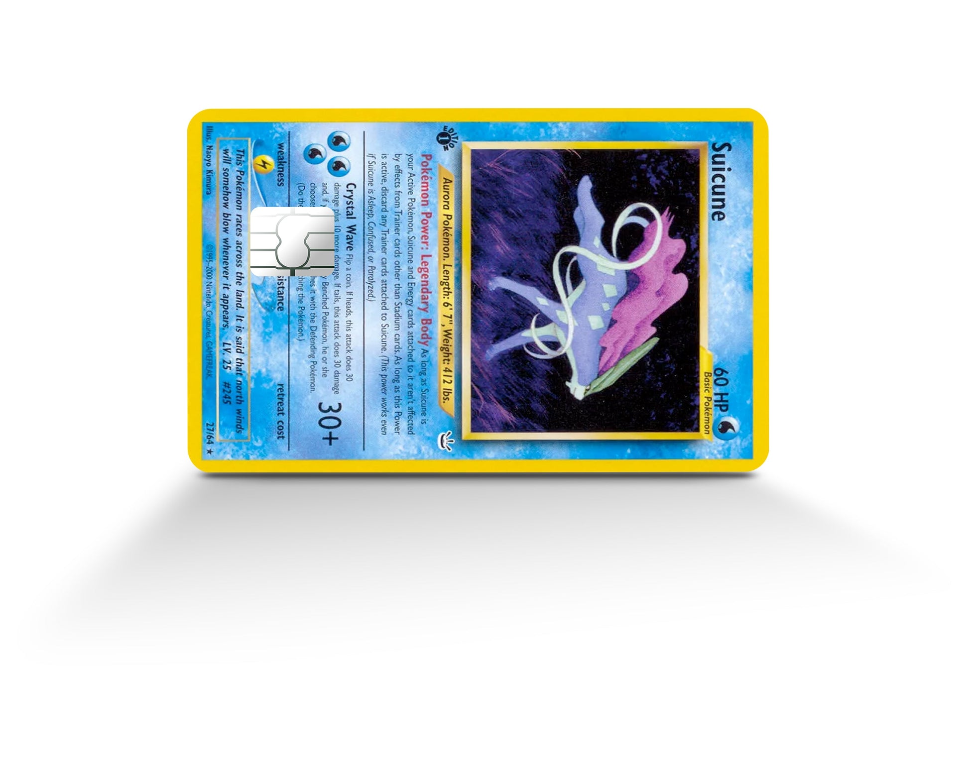 Anime Town Creations Credit Card Suicune Pokemon Card Full Skins - Anime Pokemon Credit Card Skin