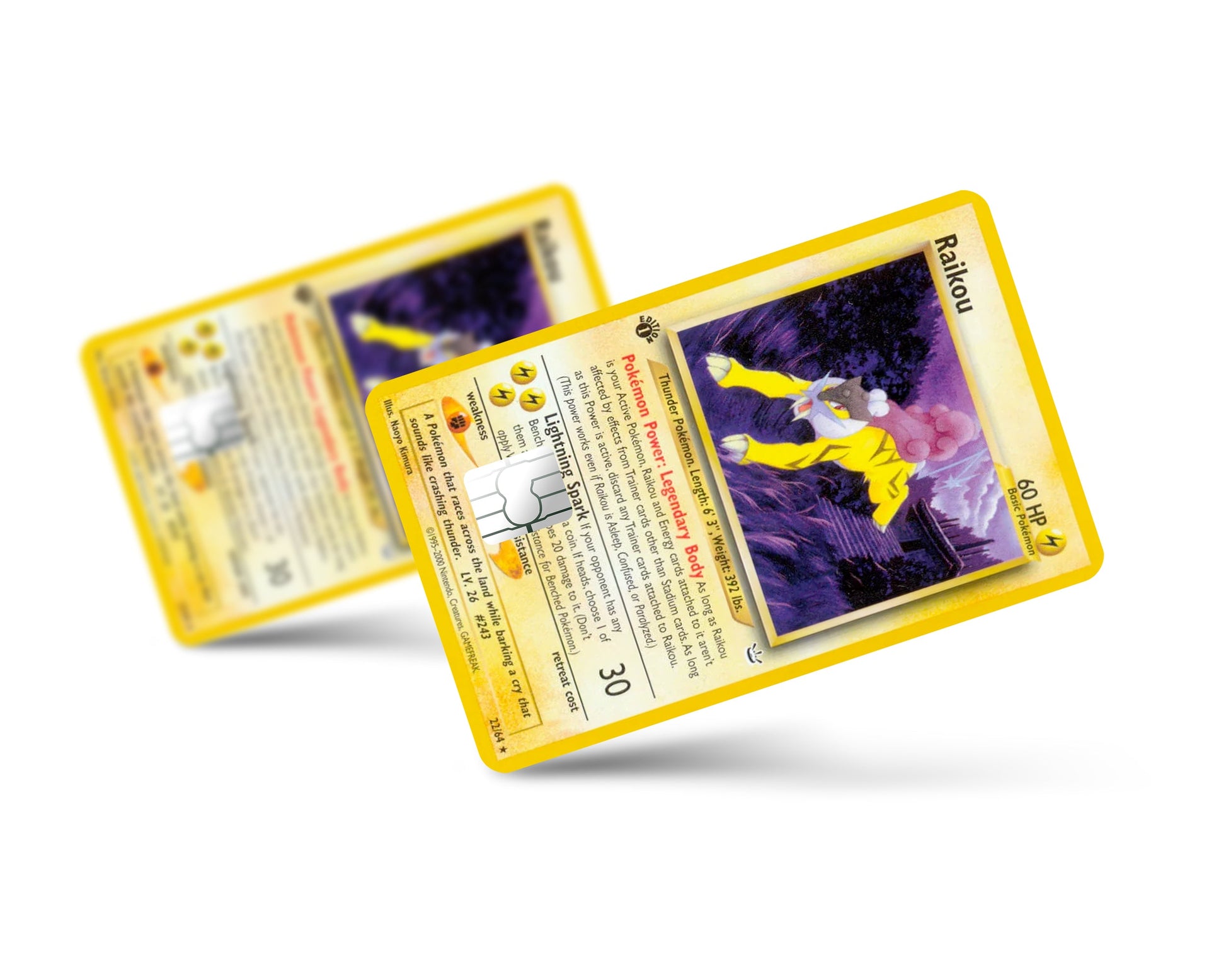 Anime Town Creations Credit Card Raikou Pokemon Card Full Skins - Anime Pokemon Credit Card Skin