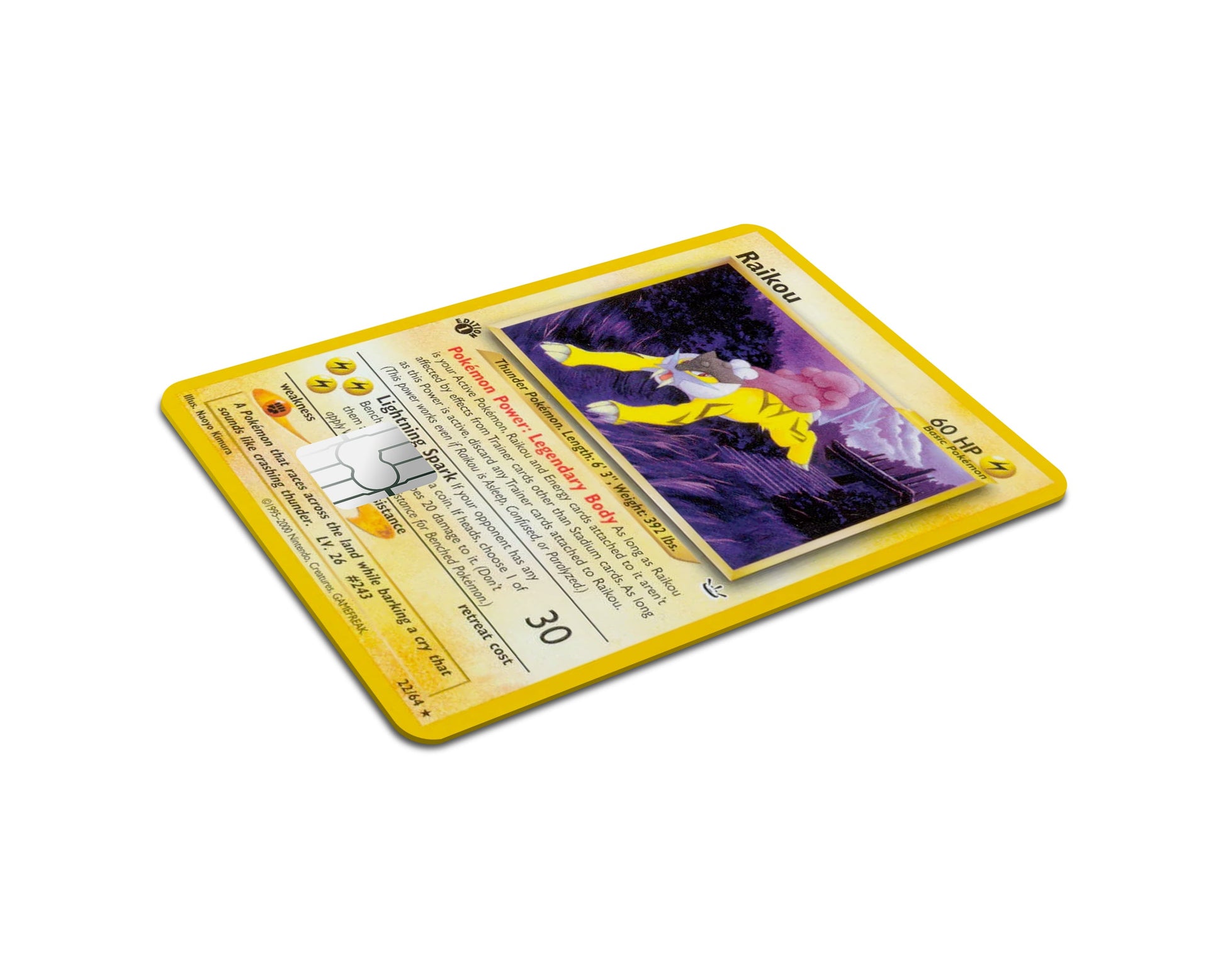 Anime Town Creations Credit Card Raikou Pokemon Card Full Skins - Anime Pokemon Credit Card Skin