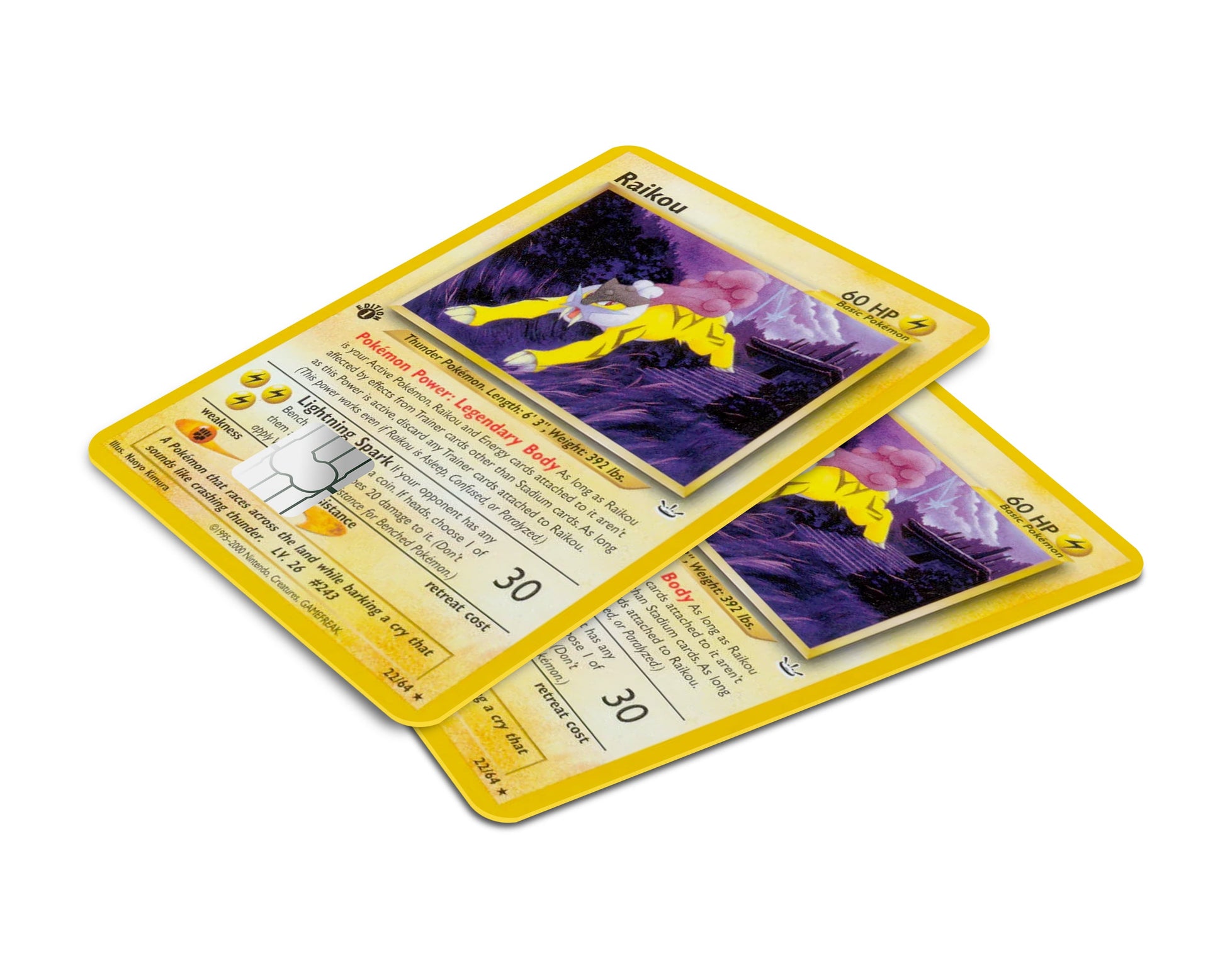 Anime Town Creations Credit Card Raikou Pokemon Card Window Skins - Anime Pokemon Credit Card Skin