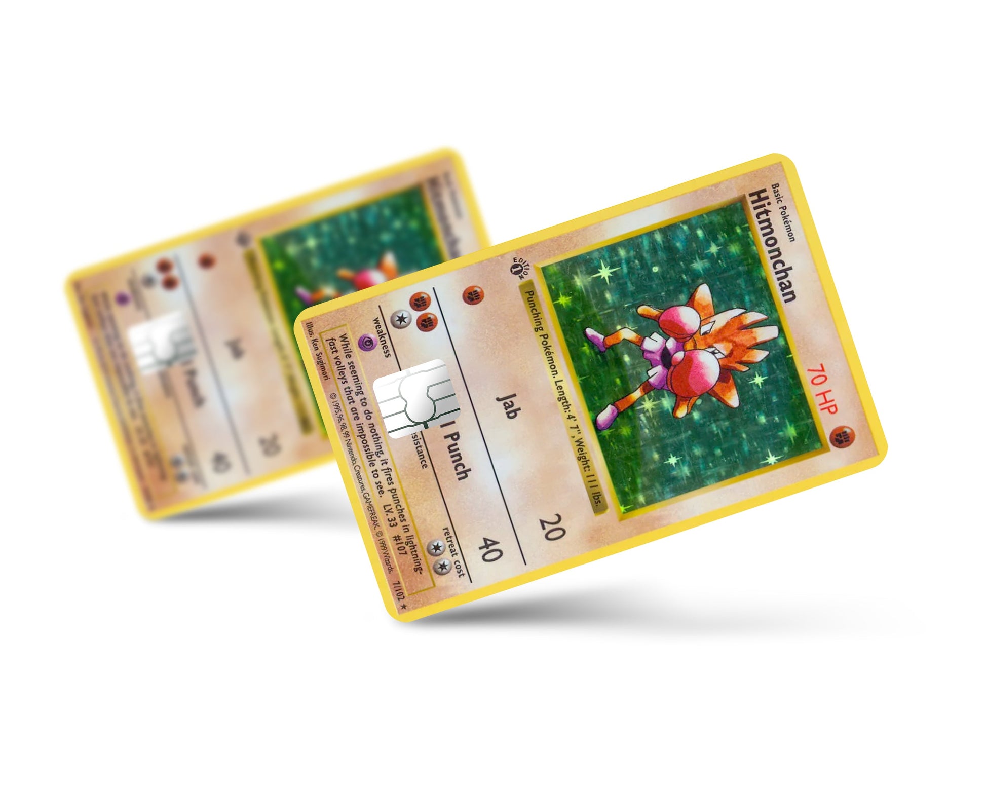 Anime Town Creations Credit Card Hitmonchan Pokemon Card Full Skins - Anime Pokemon Credit Card Skin