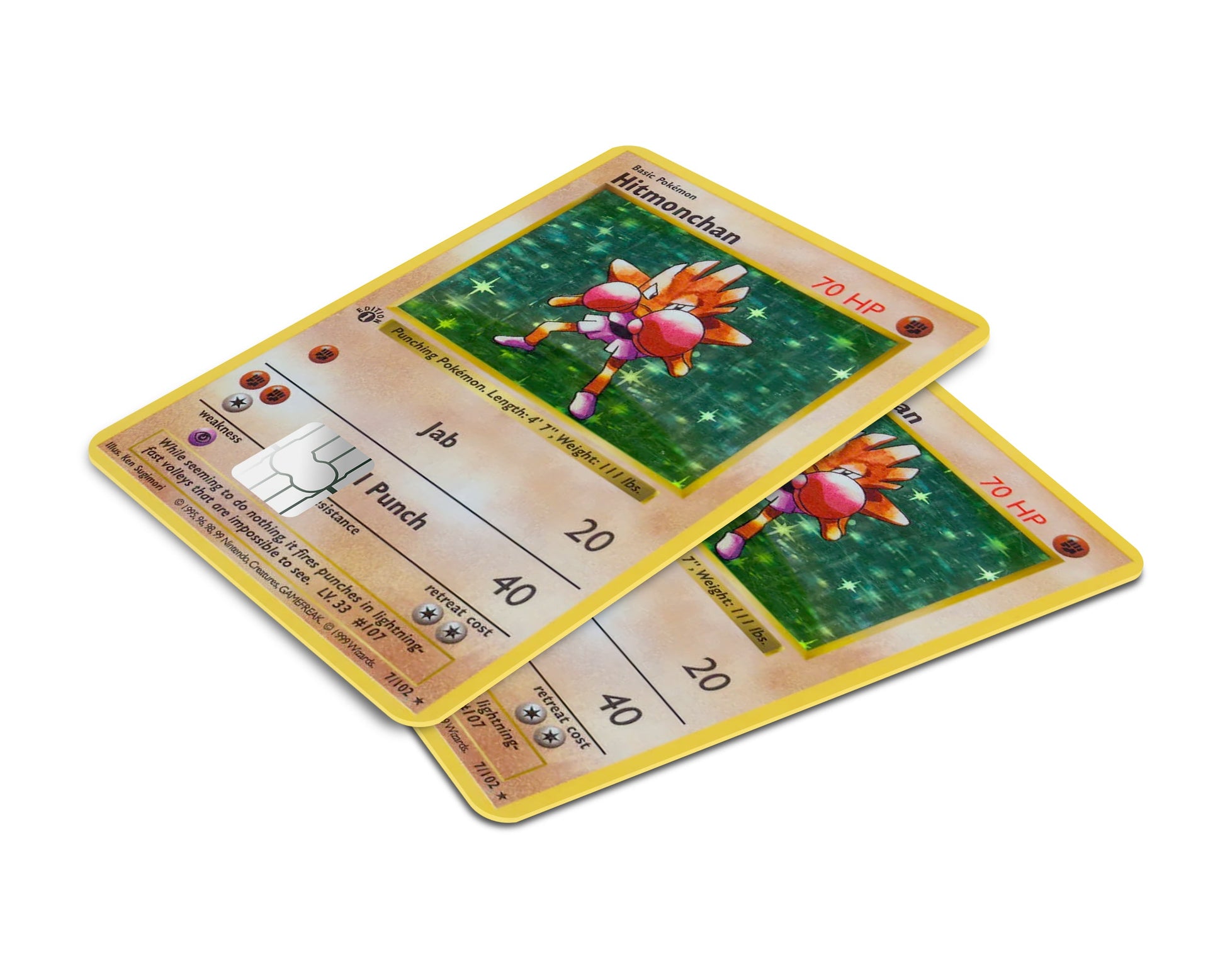 Anime Town Creations Credit Card Hitmonchan Pokemon Card Window Skins - Anime Pokemon Credit Card Skin