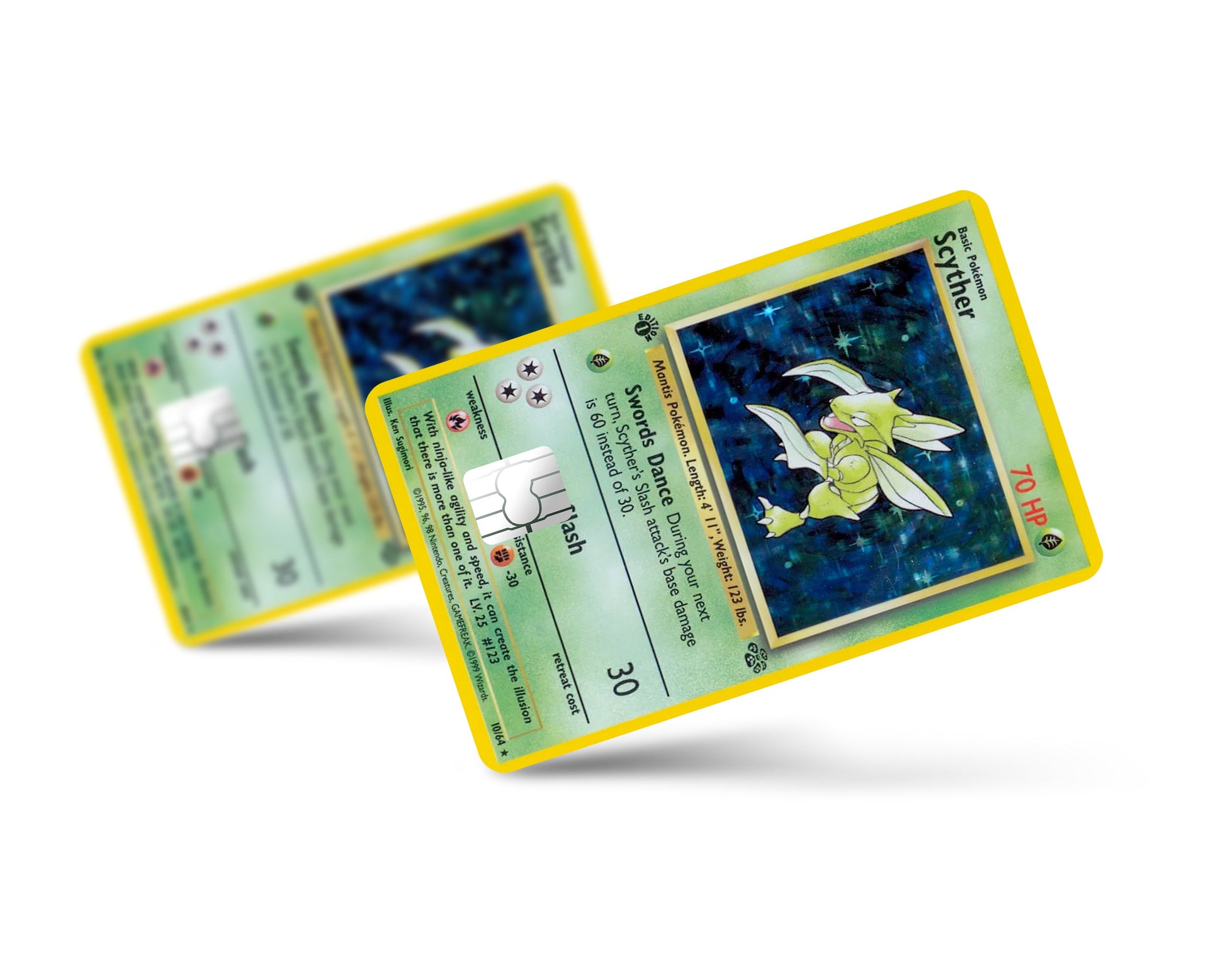 Anime Town Creations Credit Card Scyther Pokemon Card Full Skins - Anime Pokemon Credit Card Skin
