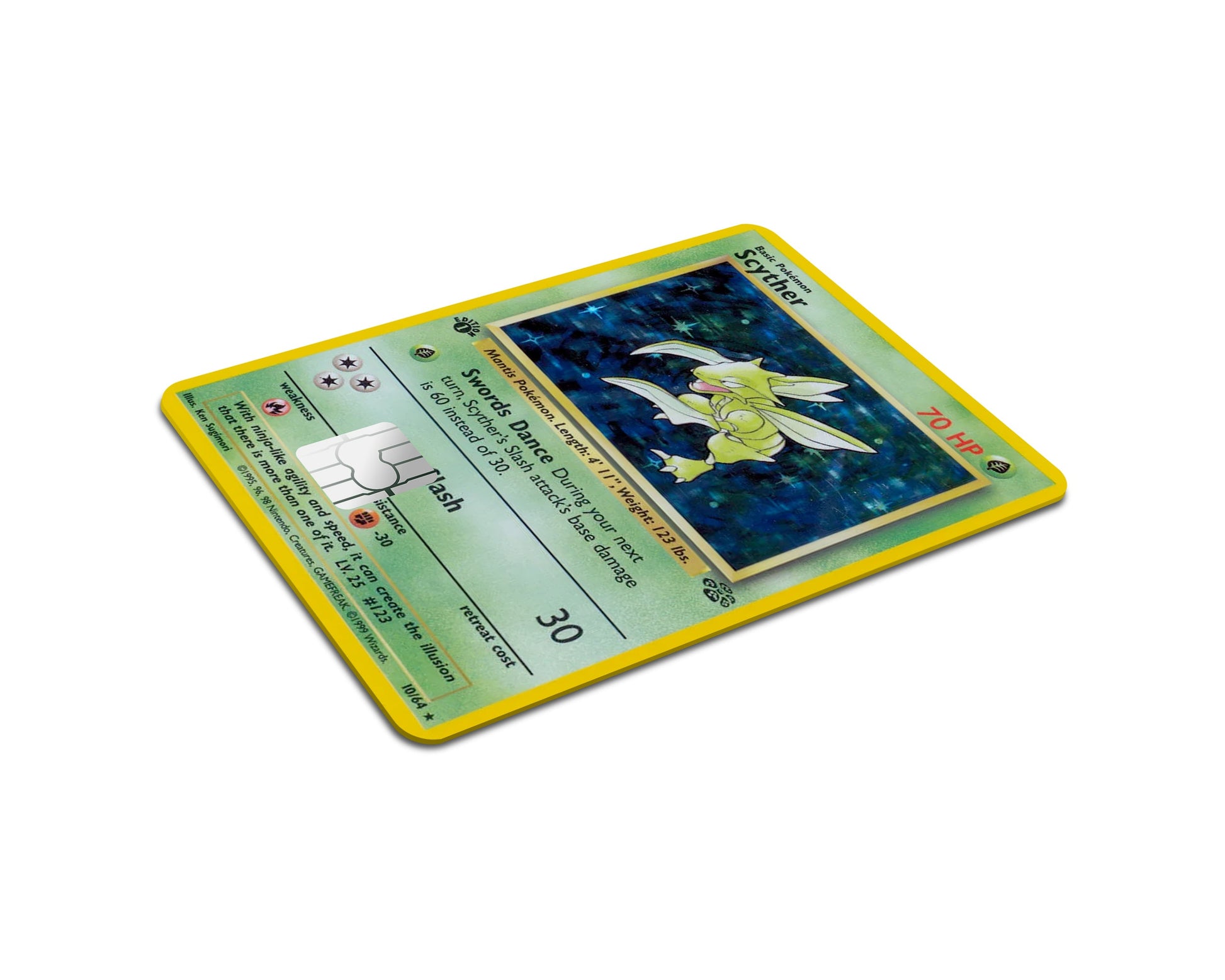 Anime Town Creations Credit Card Scyther Pokemon Card Full Skins - Anime Pokemon Credit Card Skin