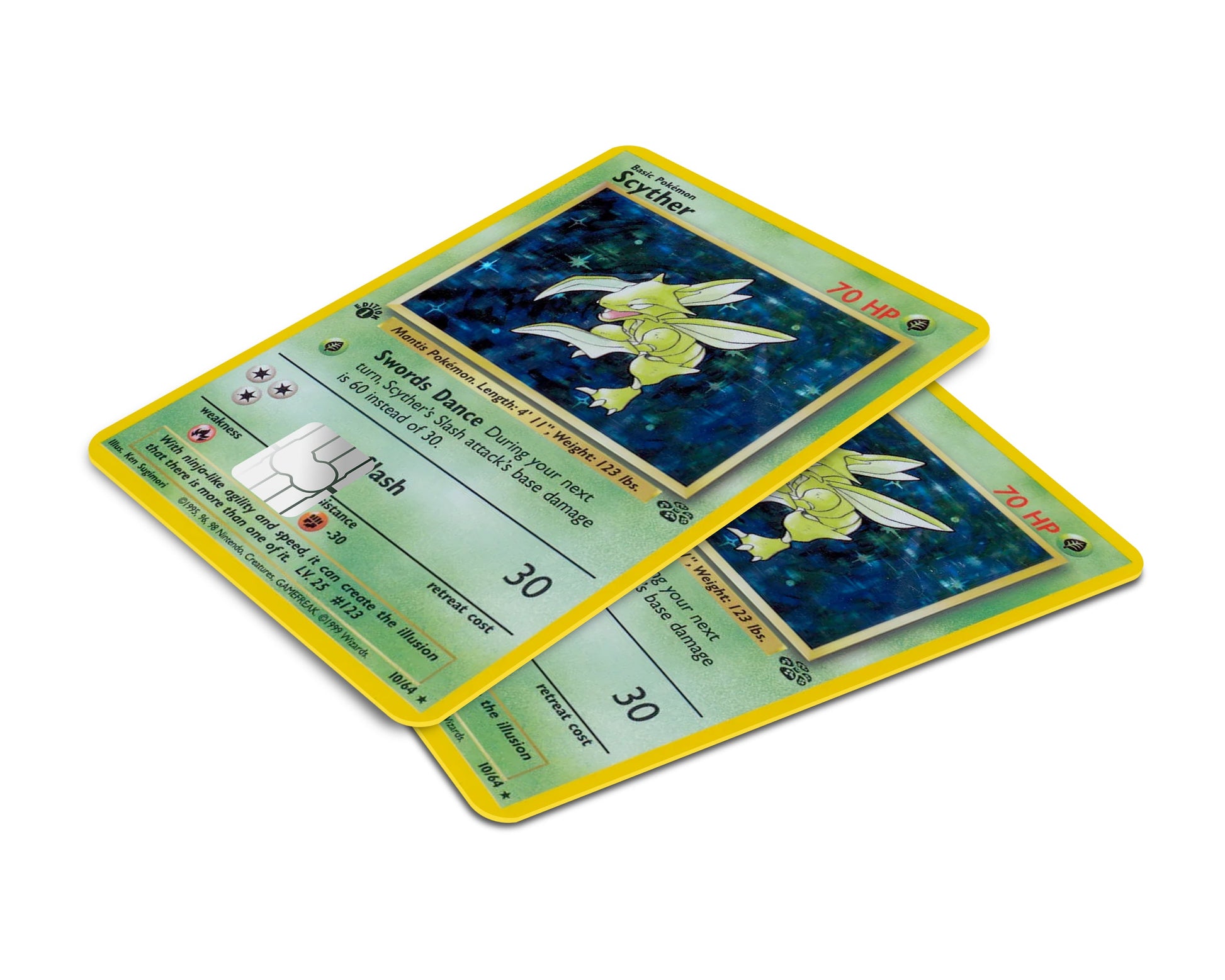 Anime Town Creations Credit Card Scyther Pokemon Card Window Skins - Anime Pokemon Credit Card Skin
