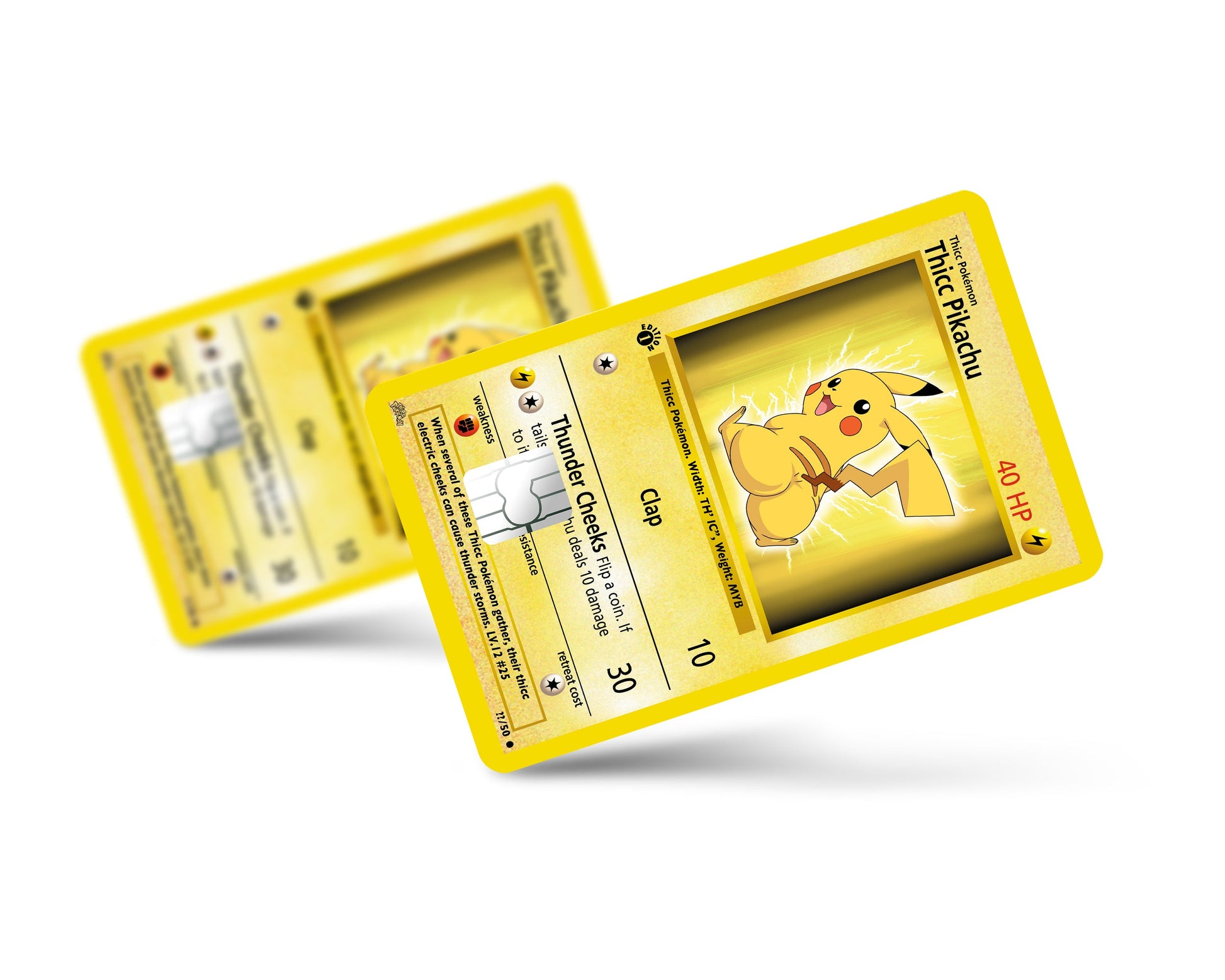Anime Town Creations Credit Card Thicc Pikachu Pokemon Card Full Skins - Anime Pokemon Credit Card Skin