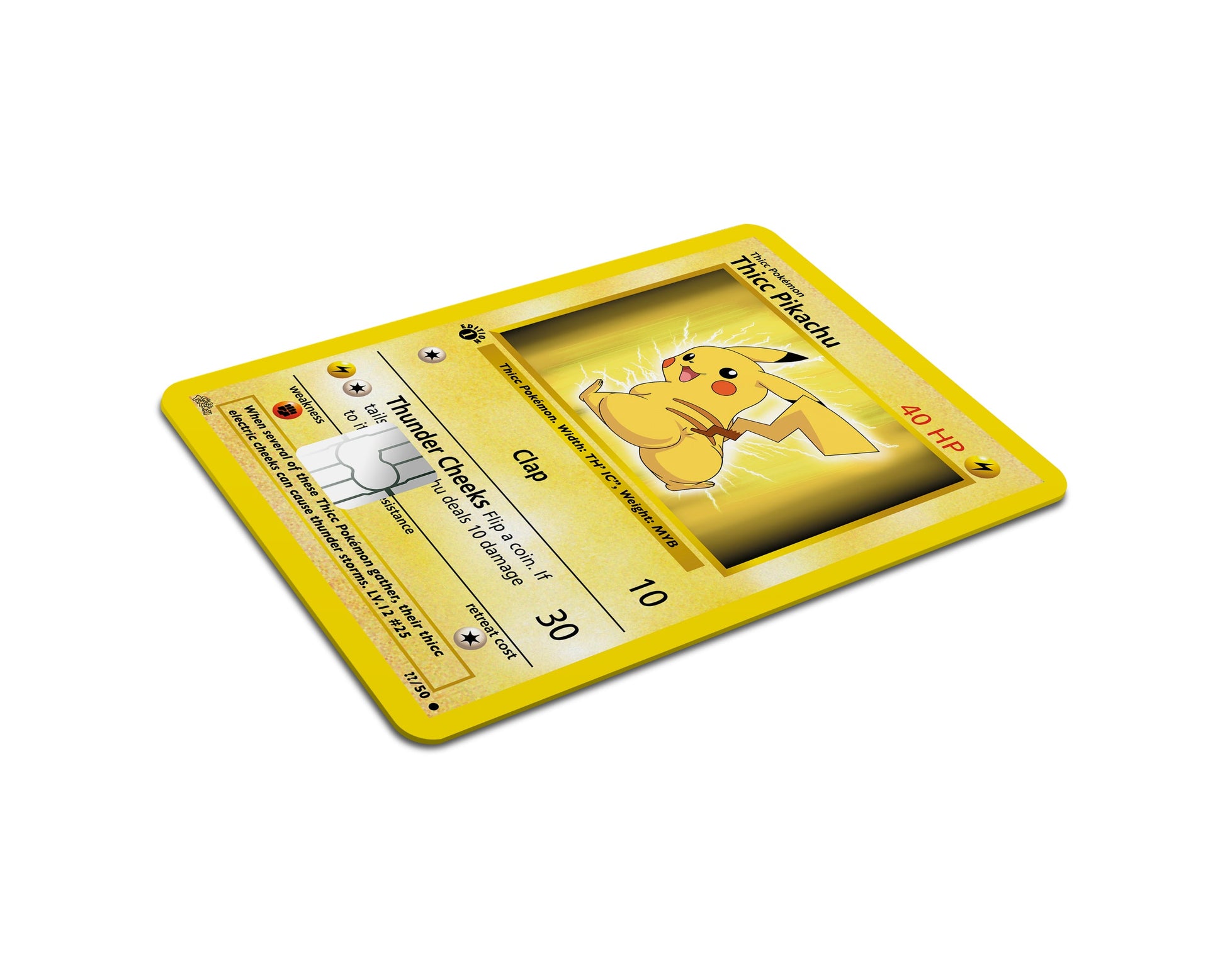 Thicc Pikachu Pokemon Card Credit Card Credit Card Skin – Anime Town Creations