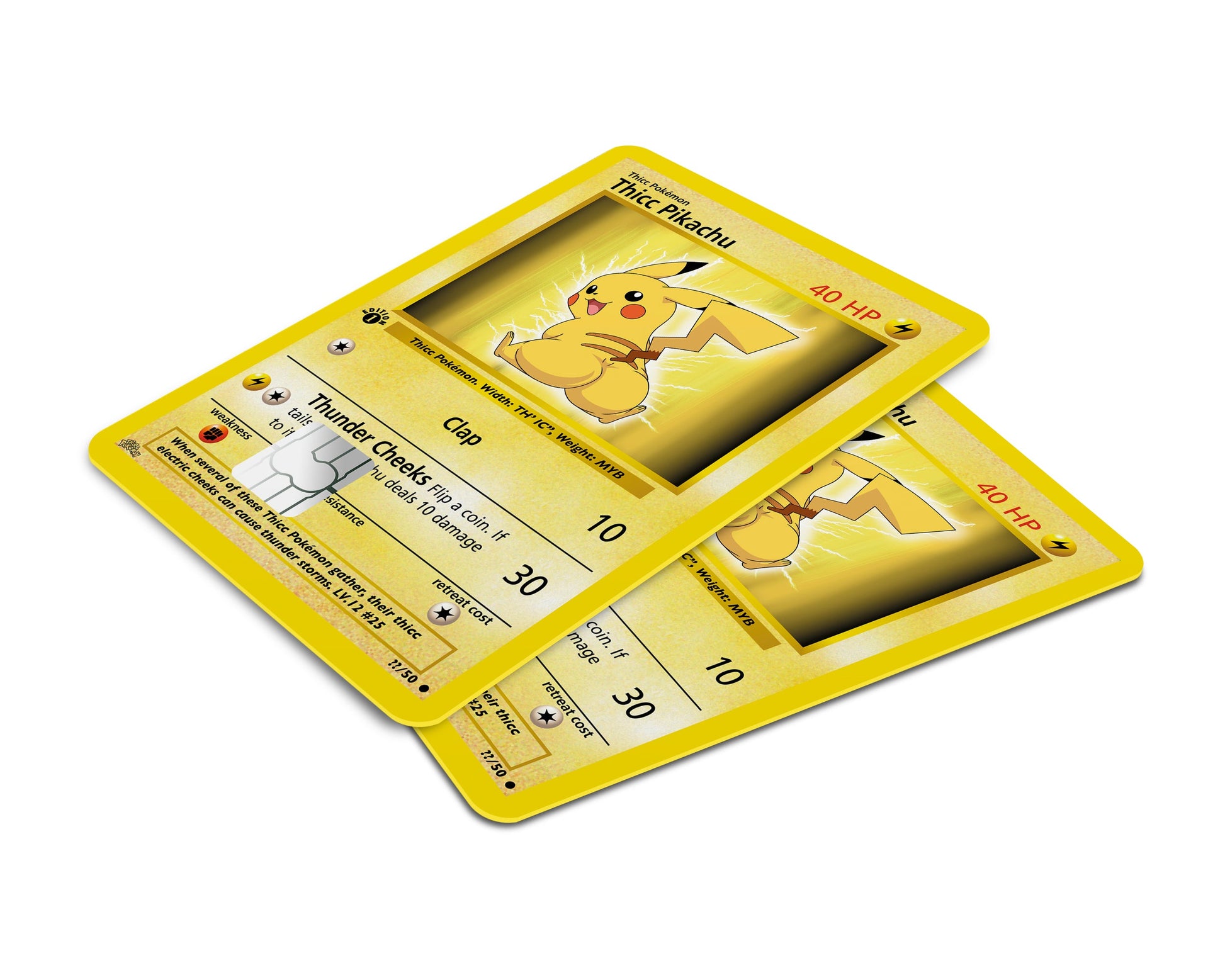 Thicc Pikachu Pokemon Card Credit Card Skin