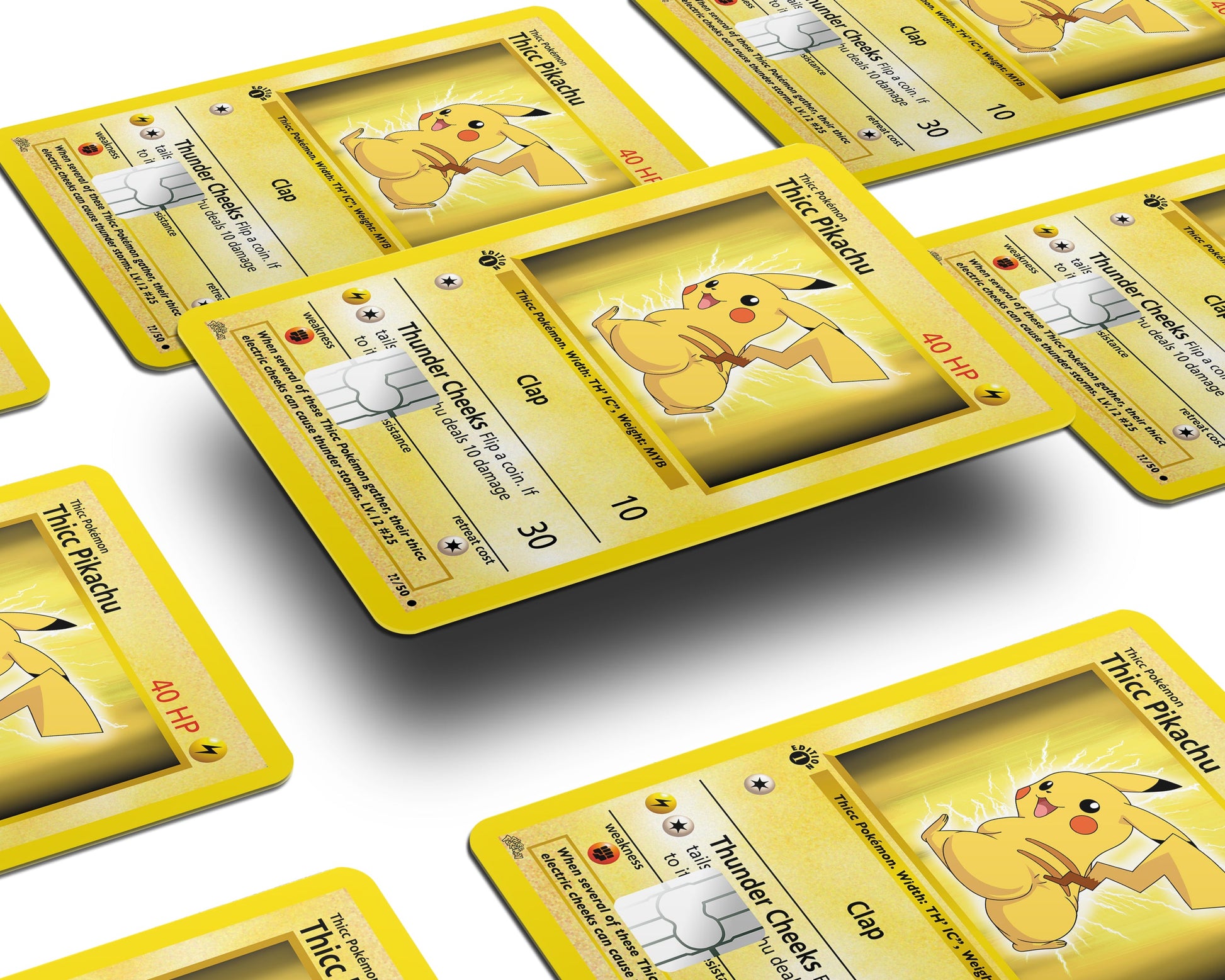 Thicc Pikachu Pokemon Card Credit Card Credit Card Skin – Anime