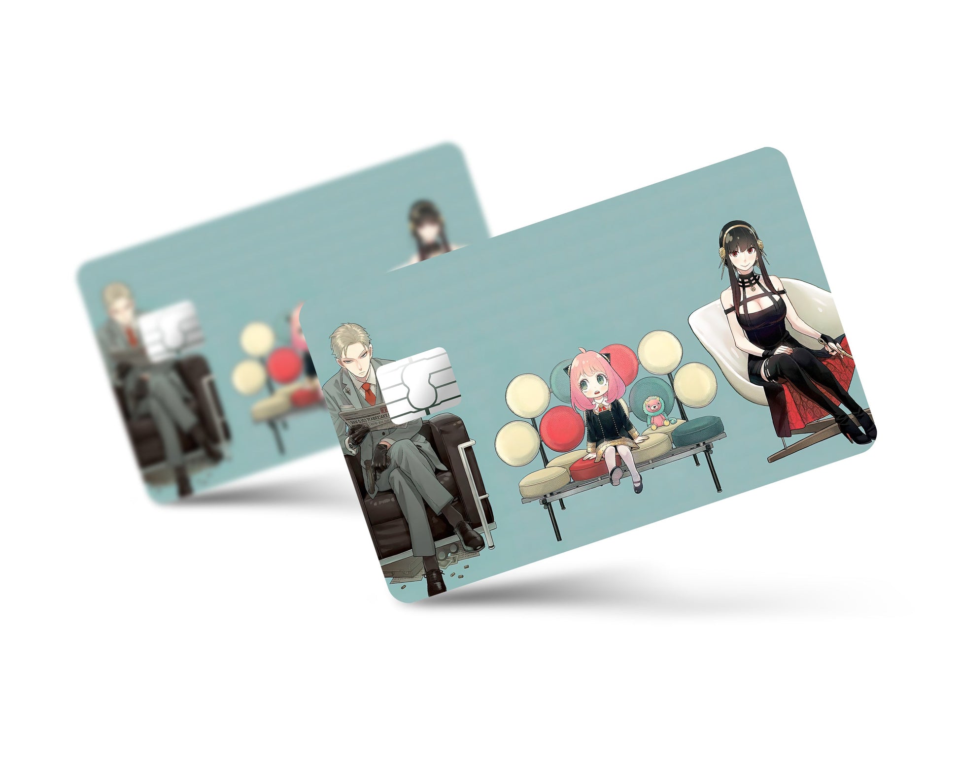 Anime Town Creations Credit Card Spy x Family Forger Fam Seats Full Skins - Anime Spy x Family Credit Card Skin