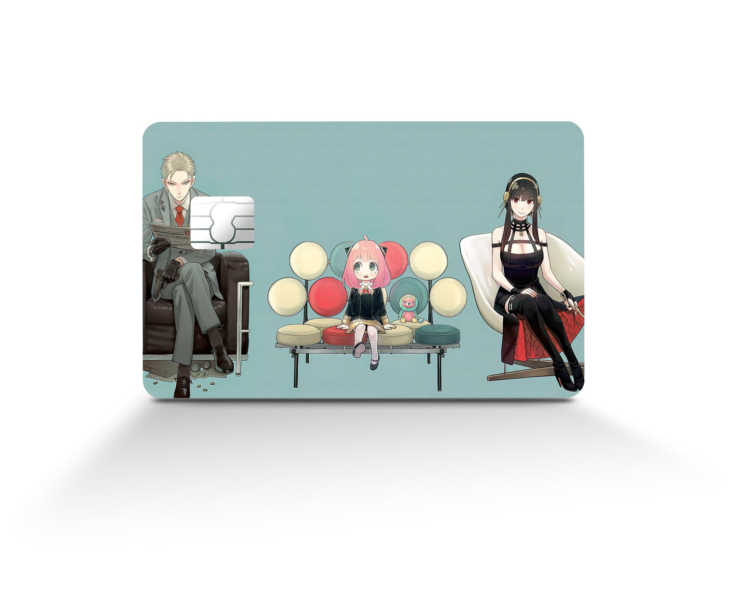 Anime Town Creations Credit Card Spy x Family Forger Fam Seats Full Skins - Anime Spy x Family Credit Card Skin