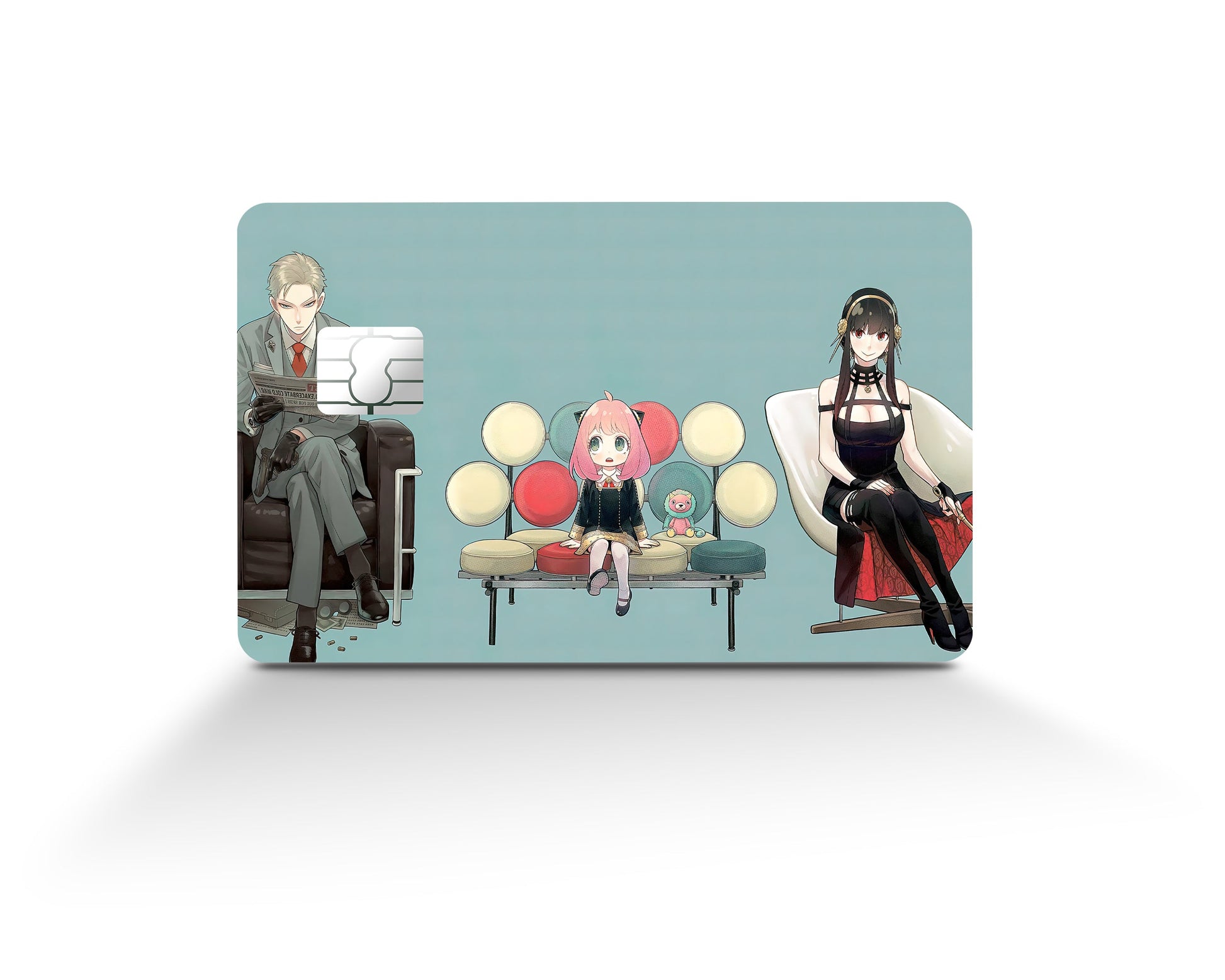 Anime Town Creations Credit Card Spy x Family Forger Fam Seats Full Skins - Anime Spy x Family Credit Card Skin