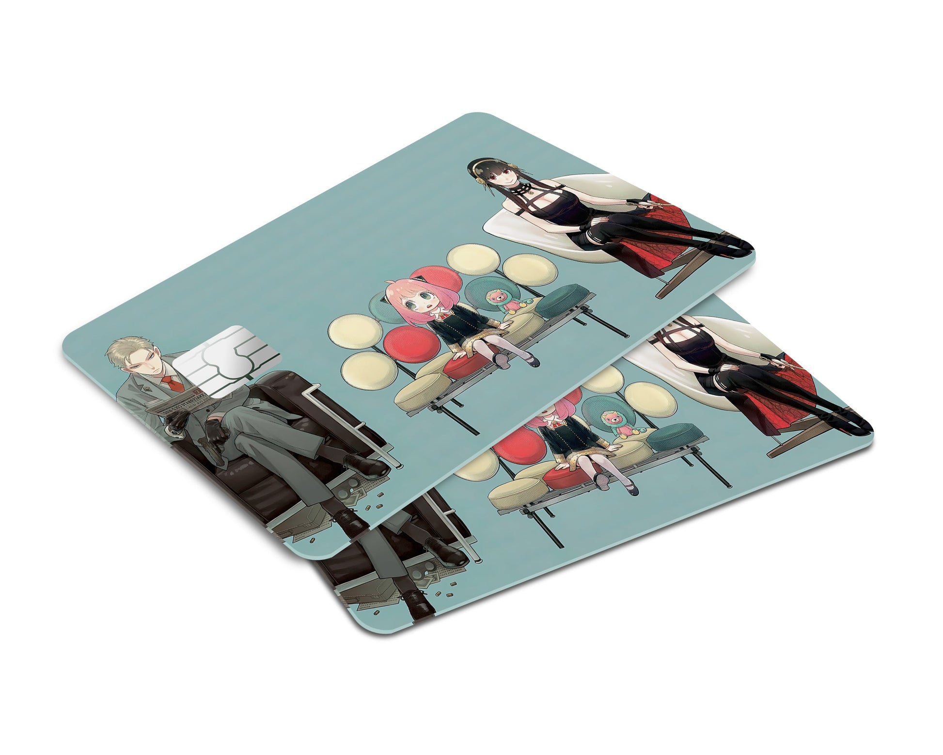 Anime Town Creations Credit Card Spy x Family Forger Fam Seats Window Skins - Anime Spy x Family Credit Card Skin