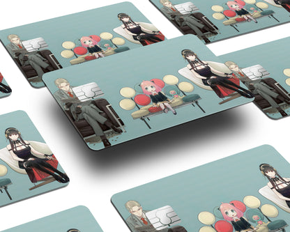 Anime Town Creations Credit Card Spy x Family Forger Fam Seats Half Skins - Anime Spy x Family Credit Card Skin