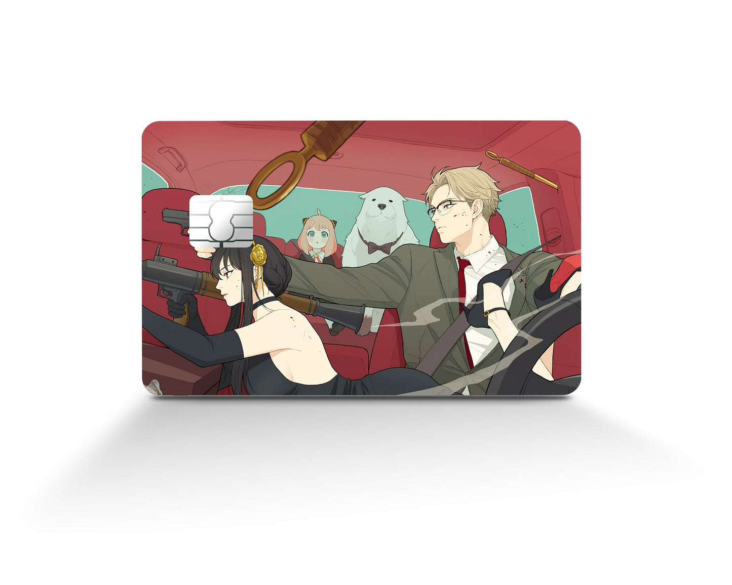 Anime Town Creations Credit Card Spy x Family Family Outing Full Skins - Anime Spy x Family Credit Card Skin