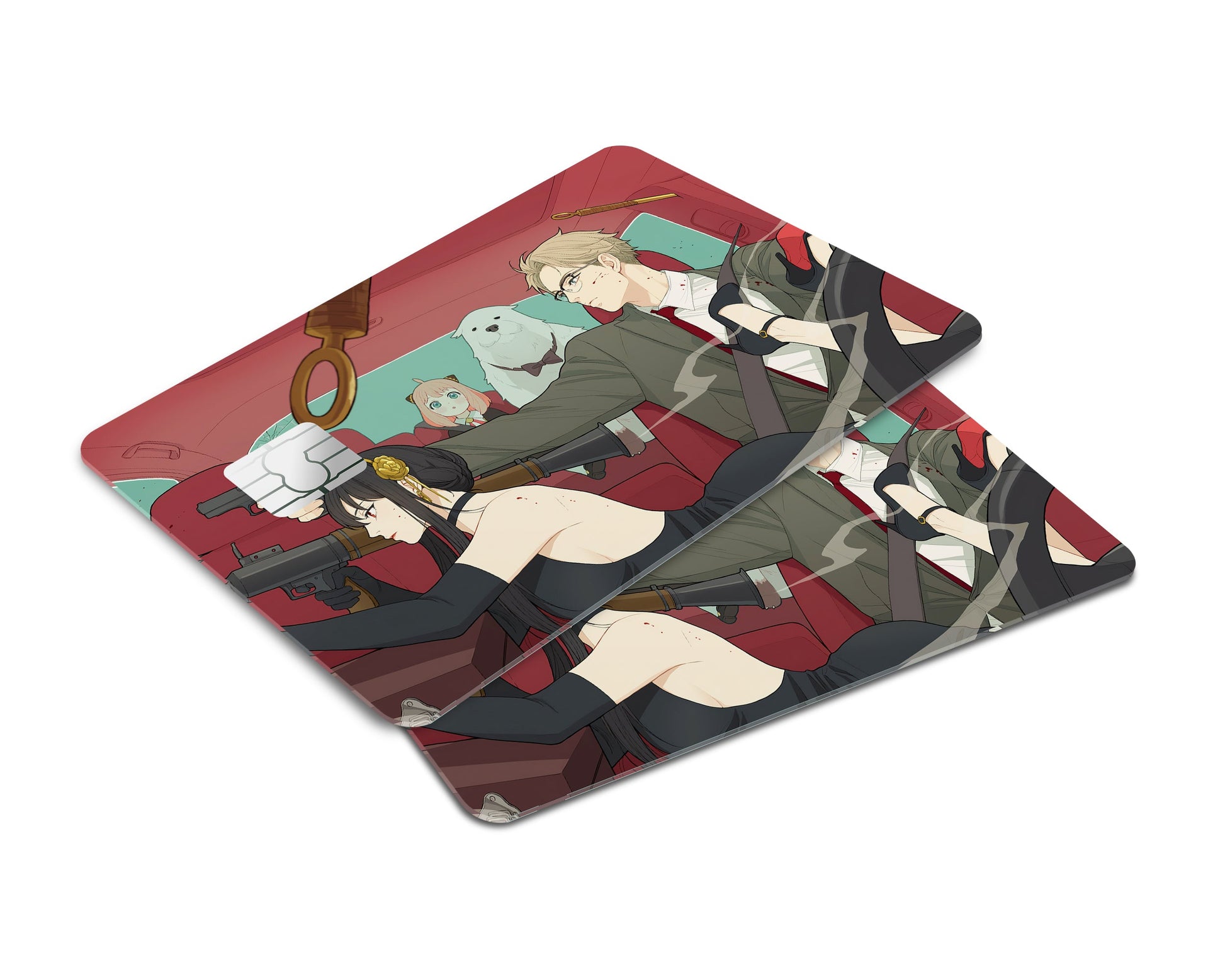 Anime Town Creations Credit Card Spy x Family Family Outing Window Skins - Anime Spy x Family Credit Card Skin