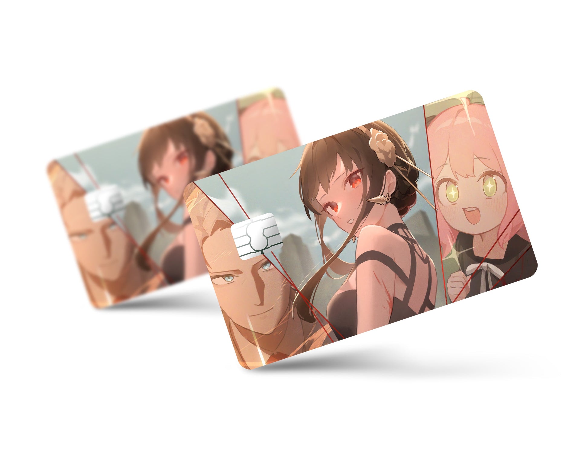 Anime Town Creations Credit Card Spy x Family Yor, Loid & Anya Full Skins - Anime Spy x Family Credit Card Skin