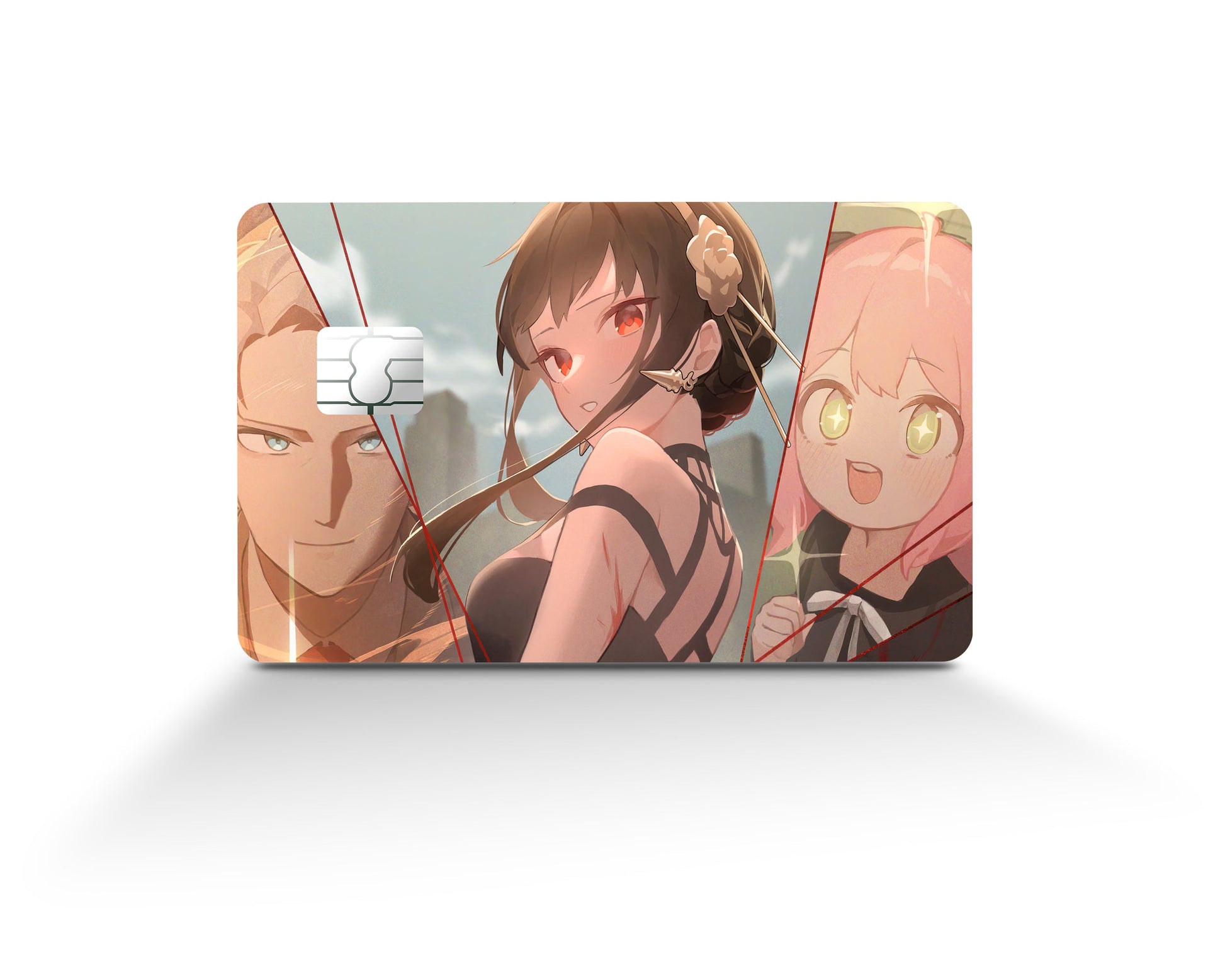 Anime Town Creations Credit Card Spy x Family Yor, Loid & Anya Full Skins - Anime Spy x Family Credit Card Skin