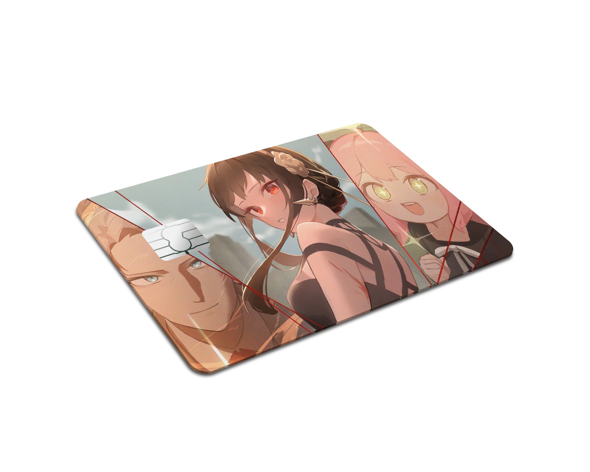 Anime Town Creations Credit Card Spy x Family Yor, Loid & Anya Full Skins - Anime Spy x Family Credit Card Skin