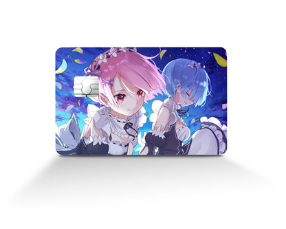 Anime Town Creations Credit Card Rem & Ram Dreamy Full Skins - Anime Re: Zero Credit Card Skin