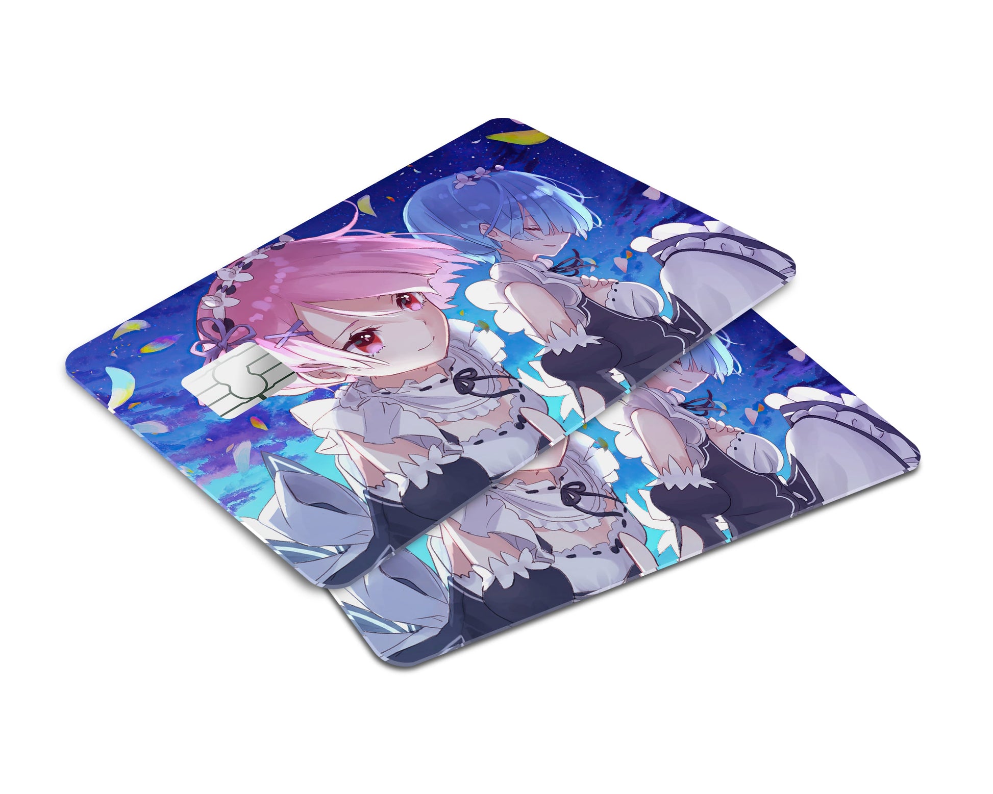 Anime Town Creations Credit Card Rem & Ram Dreamy Window Skins - Anime Re: Zero Credit Card Skin