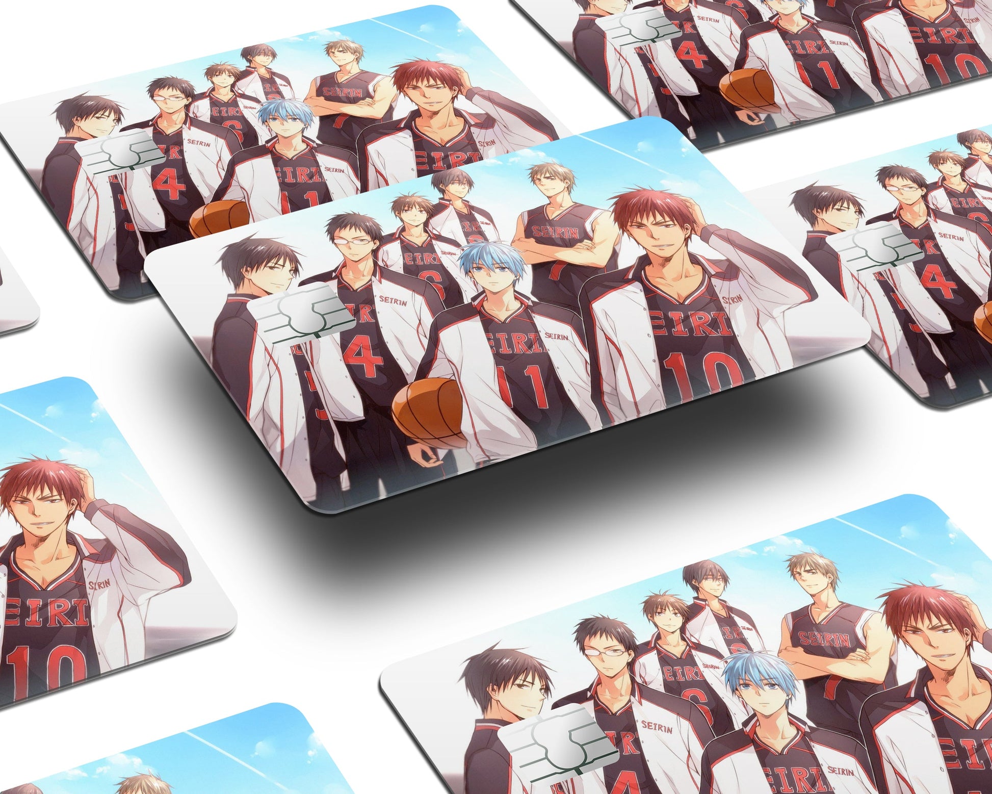 Anime Town Creations Credit Card Kuroko's Basketball Seirin High Squad Half Skins - Anime Kuroko's Basketball Credit Card Skin