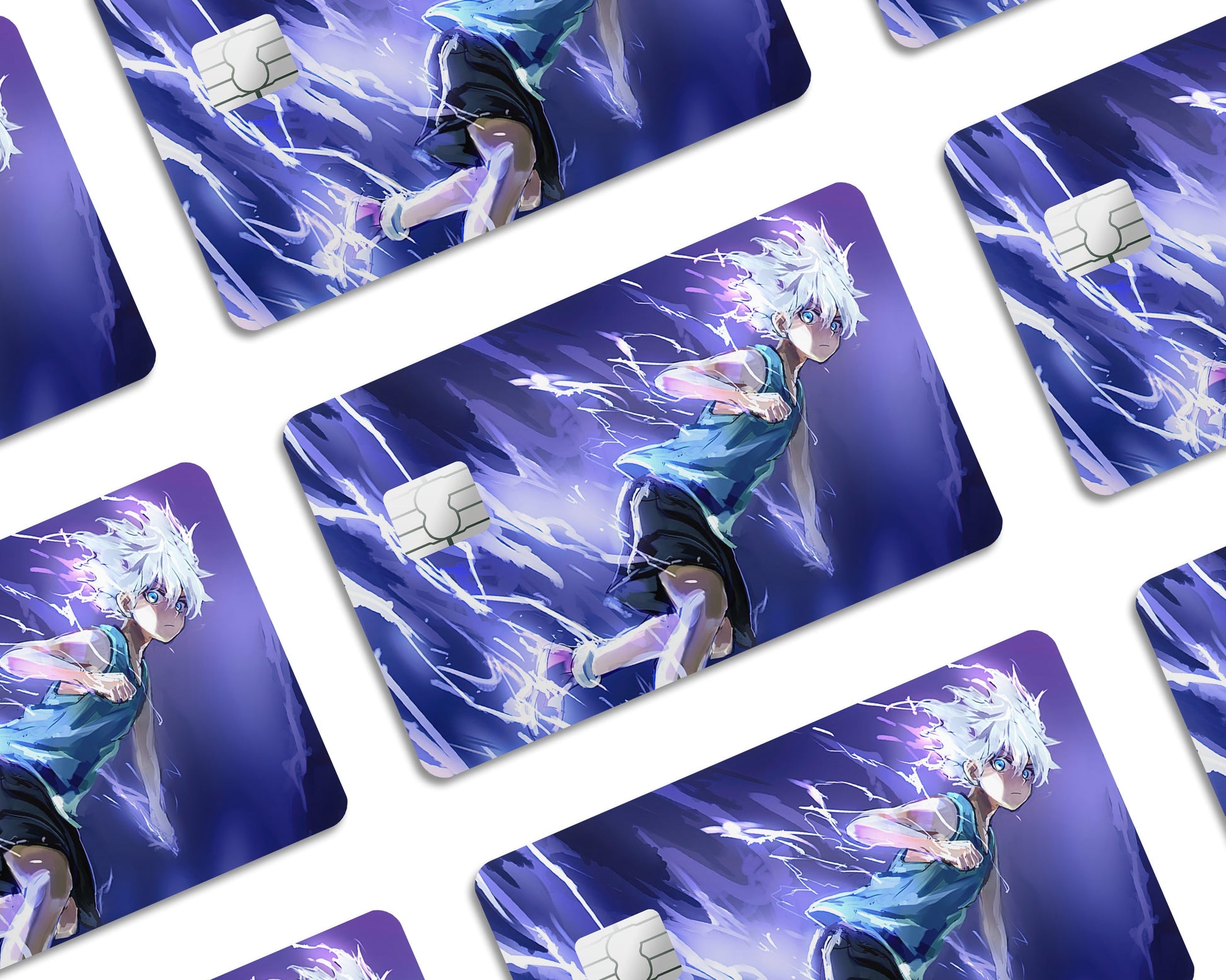 Anime Town Creations Credit Card Hunter x Hunter Killua Zoldyck Half Skins - Anime Hunter x Hunter Credit Card Skin
