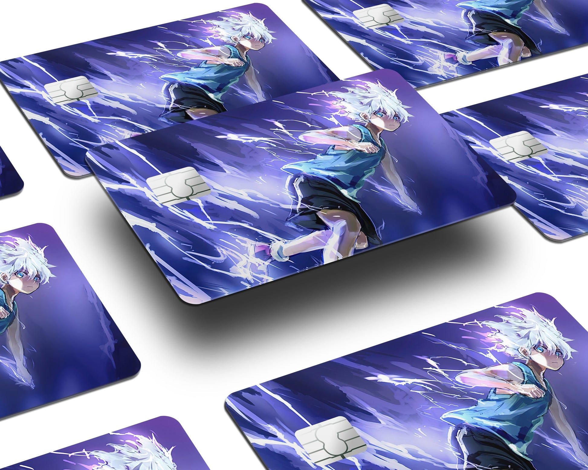 Anime Town Creations Credit Card Hunter x Hunter Killua Zoldyck Half Skins - Anime Hunter x Hunter Credit Card Skin
