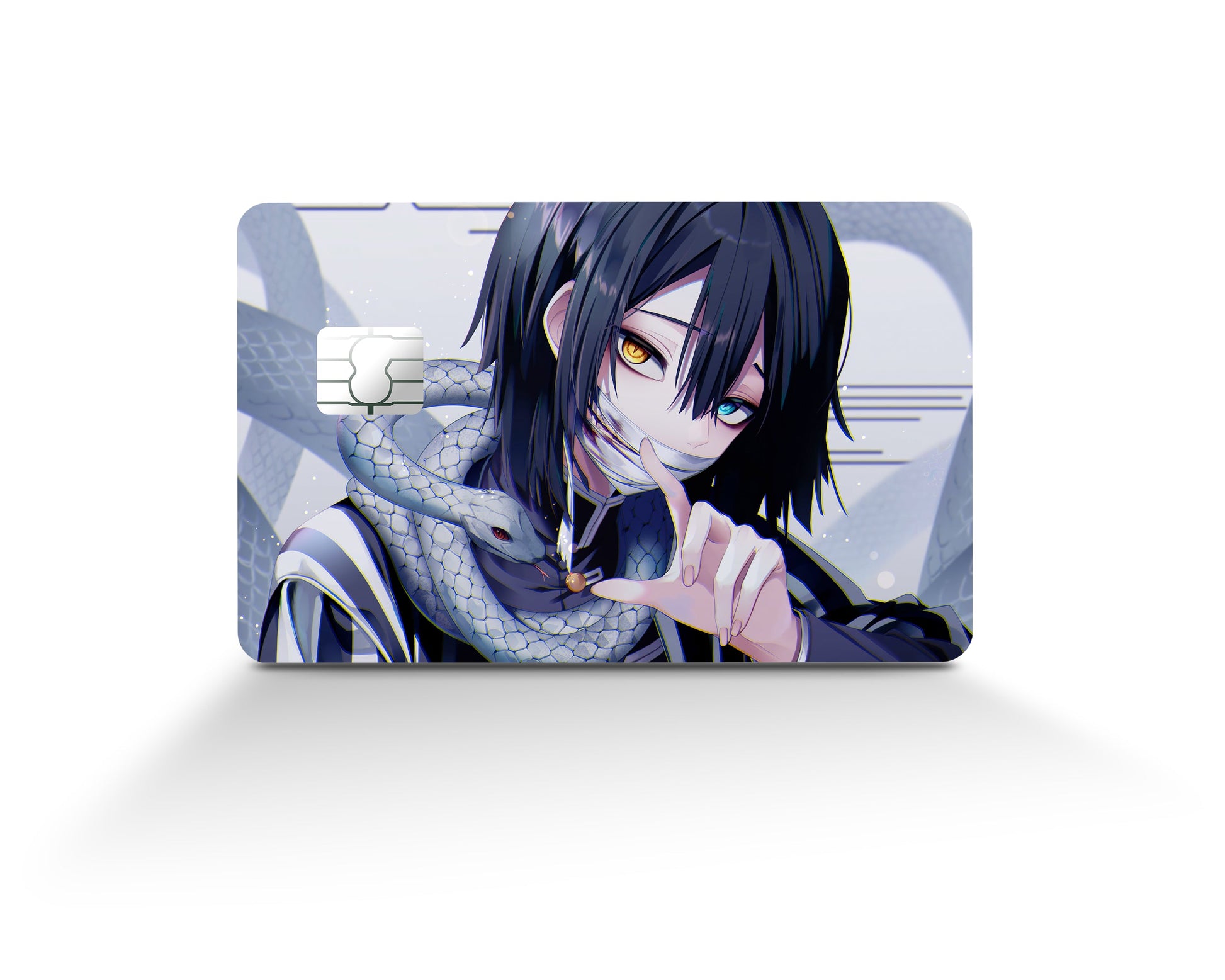 Anime Town Creations Credit Card Demon Slayer Obanai Iguro Serpent Hashira Full Skins - Anime Demon Slayer Credit Card Skin