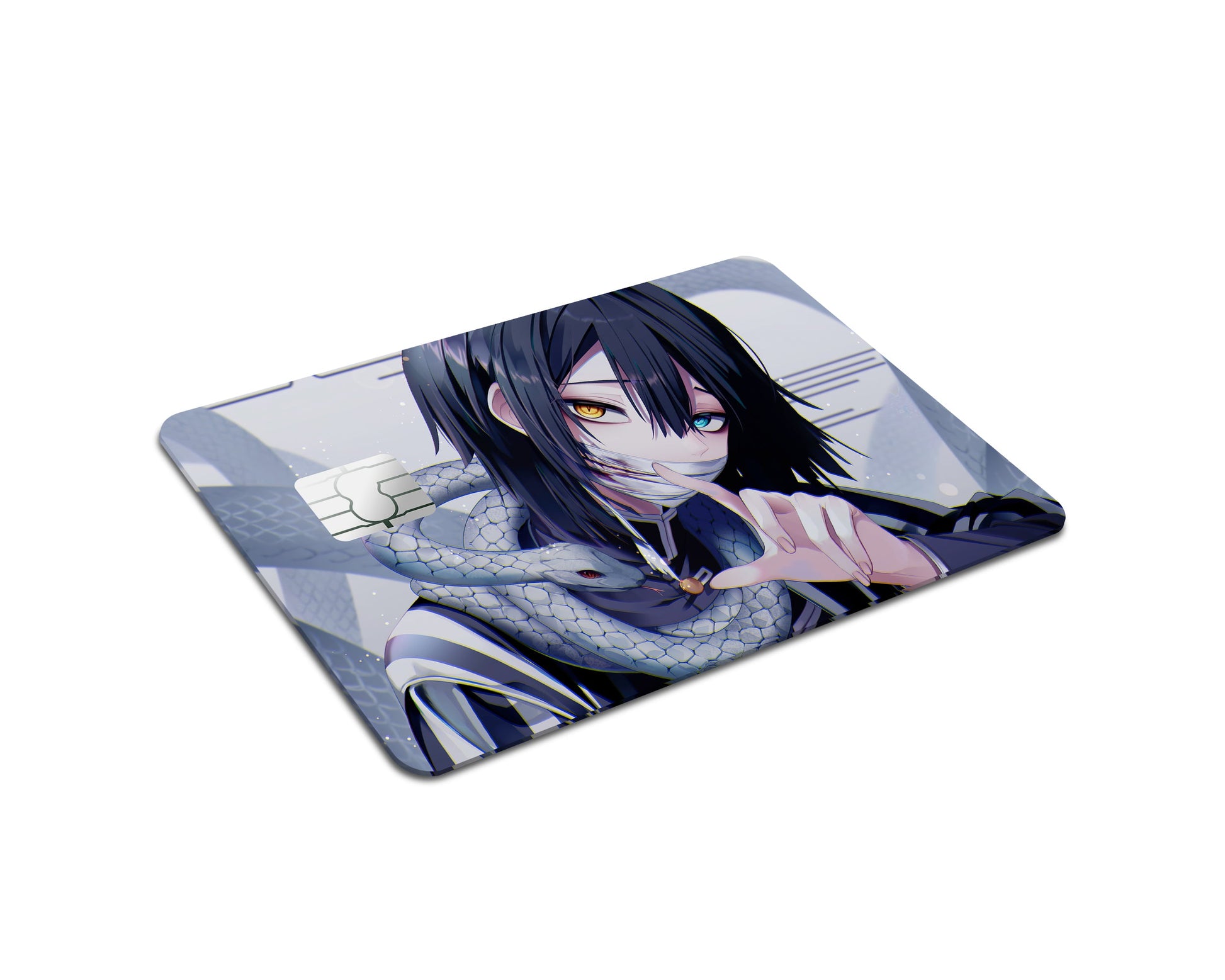 Anime Town Creations Credit Card Demon Slayer Obanai Iguro Serpent Hashira Full Skins - Anime Demon Slayer Credit Card Skin