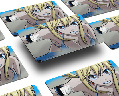 Anime Town Creations Credit Card Fairy Tail Lucy Heartfilia Half Skins - Anime Fairy Tail Credit Card Skin
